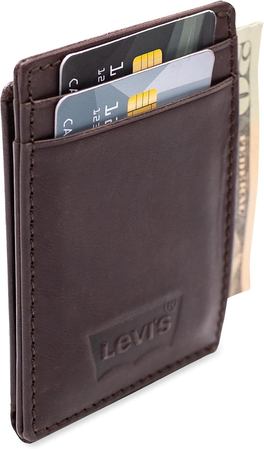 Levi's Men's RFID Slim Everyday Front Pocket Card Case Wallet