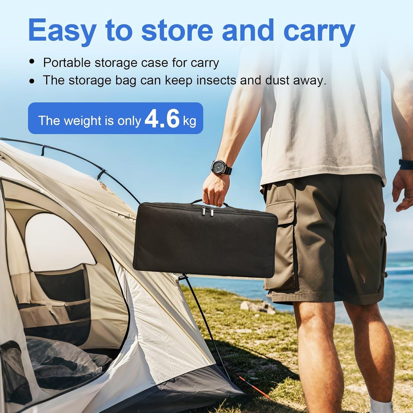 Outdoor Projector Screen and Stand,XINLEMY 100-inch Portable Wrinkle-Free Indoor Projection Screen Foldable Black Backing 16:9 HD Movie Screen Setup Quick for Home Theater Backyard Party Camping