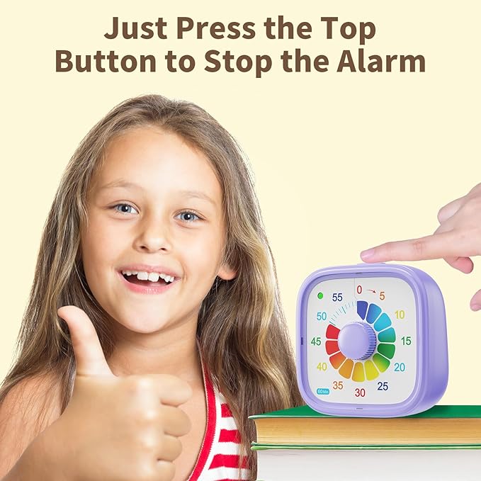 Potty Training Timer- Replace Potty Watch for Toddler Girls Boys, 60-Minute Countdown Viaul Timer with Ring Vibration Reminder for Kids Cultivate The Sense of Time Get to Know Time