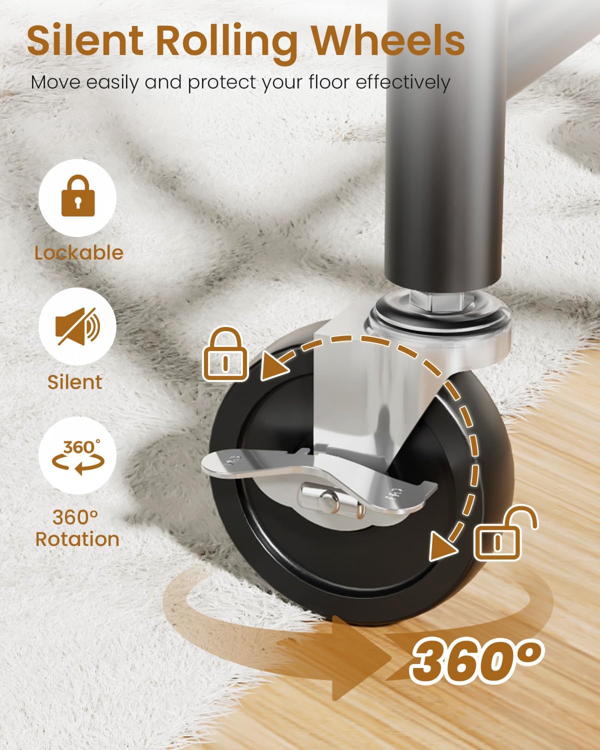 Heavy Duty Clothes Rack, Metal Clothing Rack Load 450 LBS, Rolling Coat Racks for Hanging Clothes with Lockable Wheels, Wardrobe Closet Garment Racks for Bedroom, Black