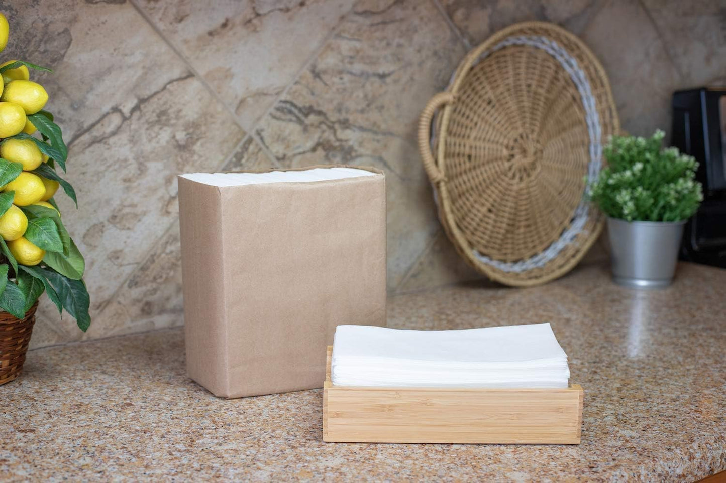 1000 Paper Towels Cloth-Like Hand Tissue Paper Napkins, Disposable Hand Towels for Bathroom Guests, Disposable Face Towel for Guest, Washcloths or Dinner Napkin, Made in USA, White