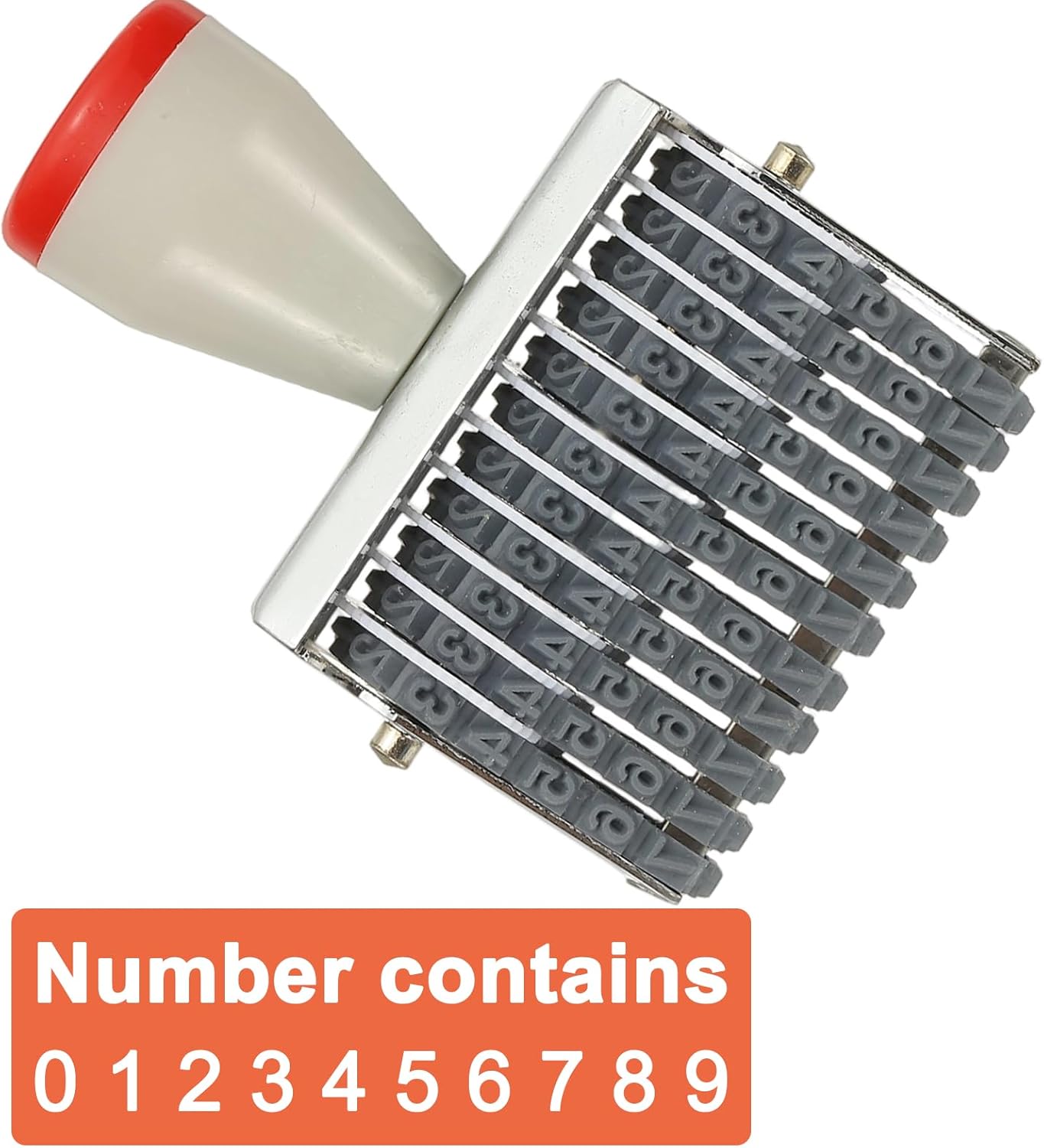 PATIKIL 11 Digit Number Roller Stamp, Adjustable Rubber Stamp Changeable Numerical Symbol Office Date for Business Creative Price Tag