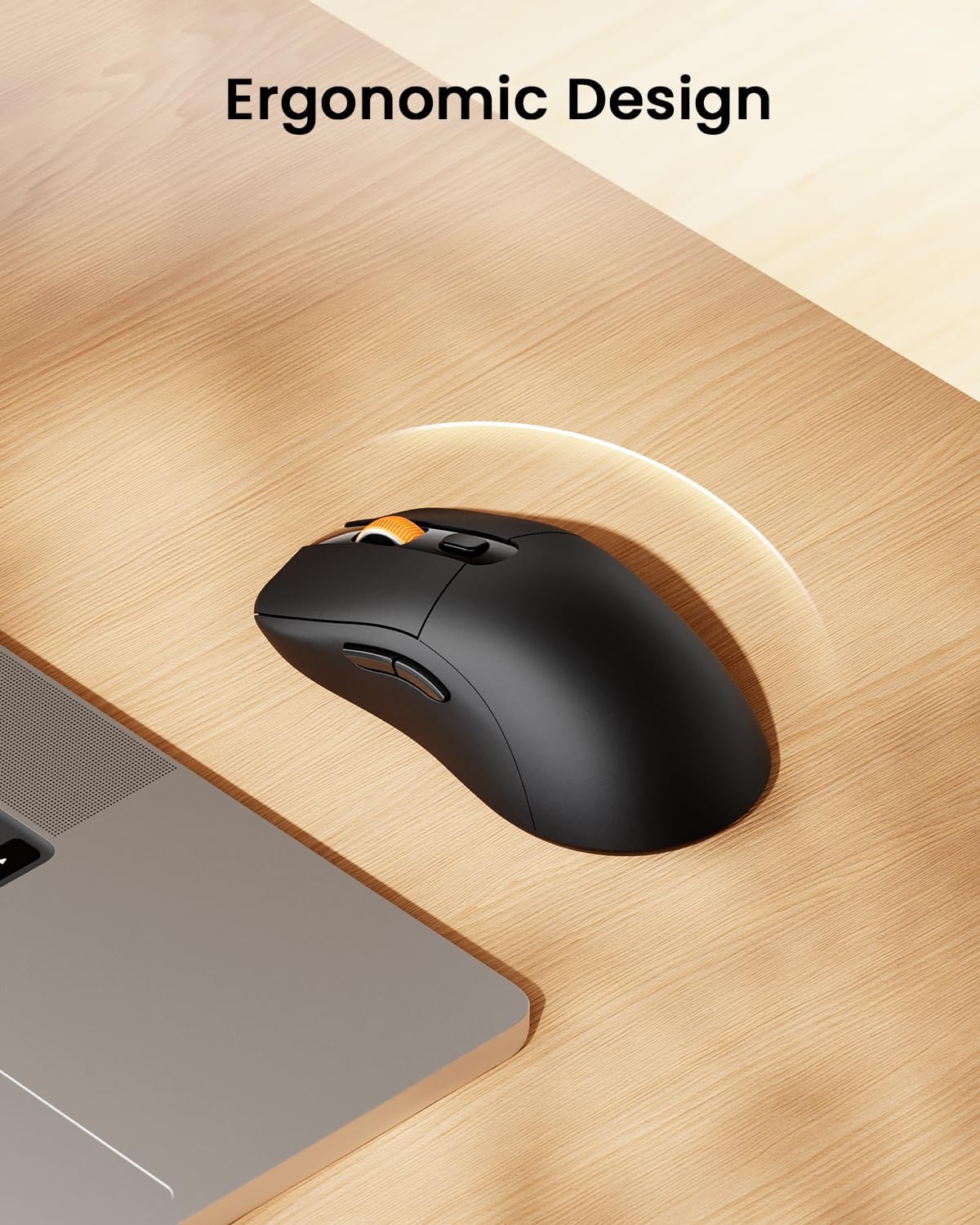 ProtoArc Bluetooth Wireless Mouse, USB C Mouse, EM15 Rechargeable Compact Portable Type C Wireless Mice for Laptop, Tablet, PC, Windows, Mac OS-Black