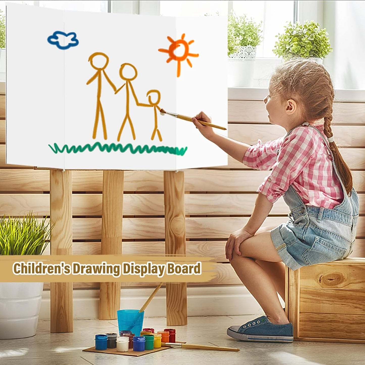 12 Pcs Trifold Poster Board, 26x17 inches White Poster Board Comes with Sticky Accessories, Corrugated Presentation Boards, Display Board for School Projects, Business Presentations