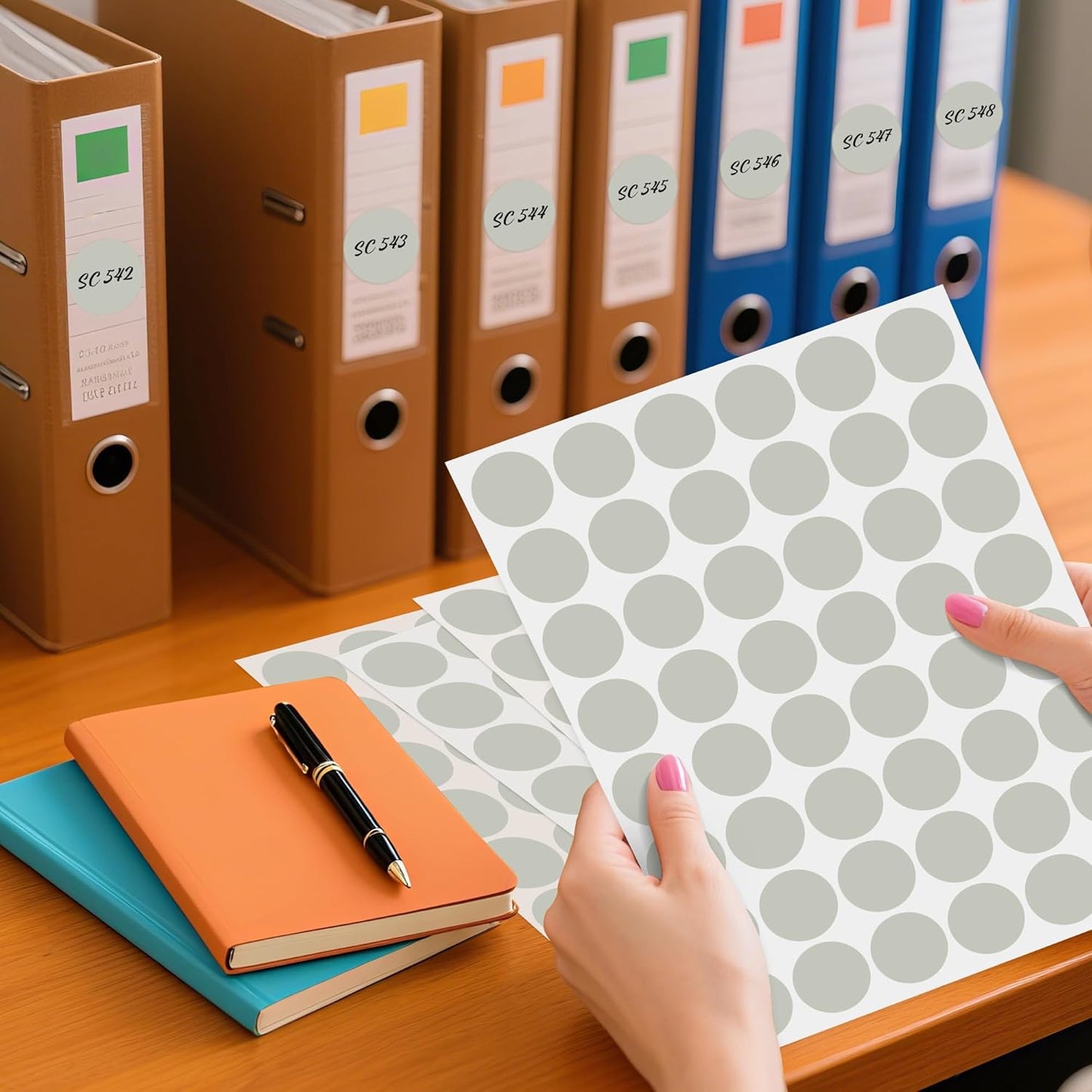 PARLAIM 1 inch Round Gray Dot Sticker,720PCS Permanent Adhesive Color Code Circle Sticker Labels for Office Classroom Garage Sale