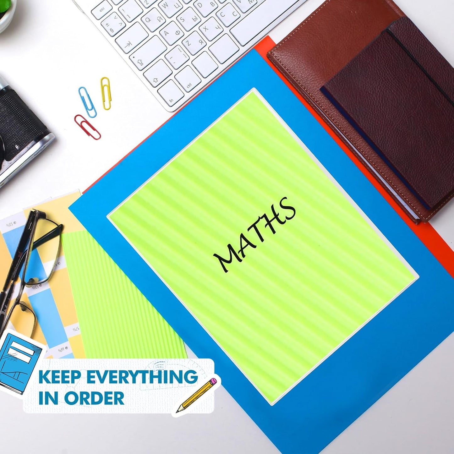 Outus Self Adhesive Shop Ticket Holders Clear Plastic Sleeves Adhesive Pockets Work Order Job Ticket Holders for Home Office Posting Signs(11 x 8.5 Inch,60 Pcs)