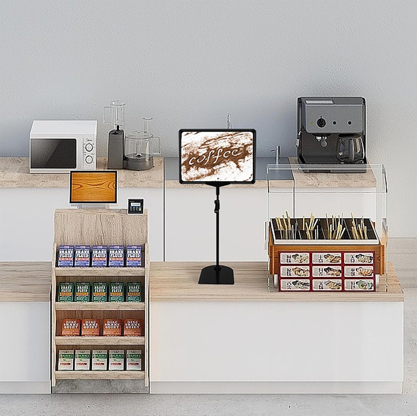 Sign Holder Stand 8.5 x 11,Sign Stand for Display,Adjustable Sign Holders For Table Top,Table Sign Holders,Suitable for indoor use (Black-6pcs)