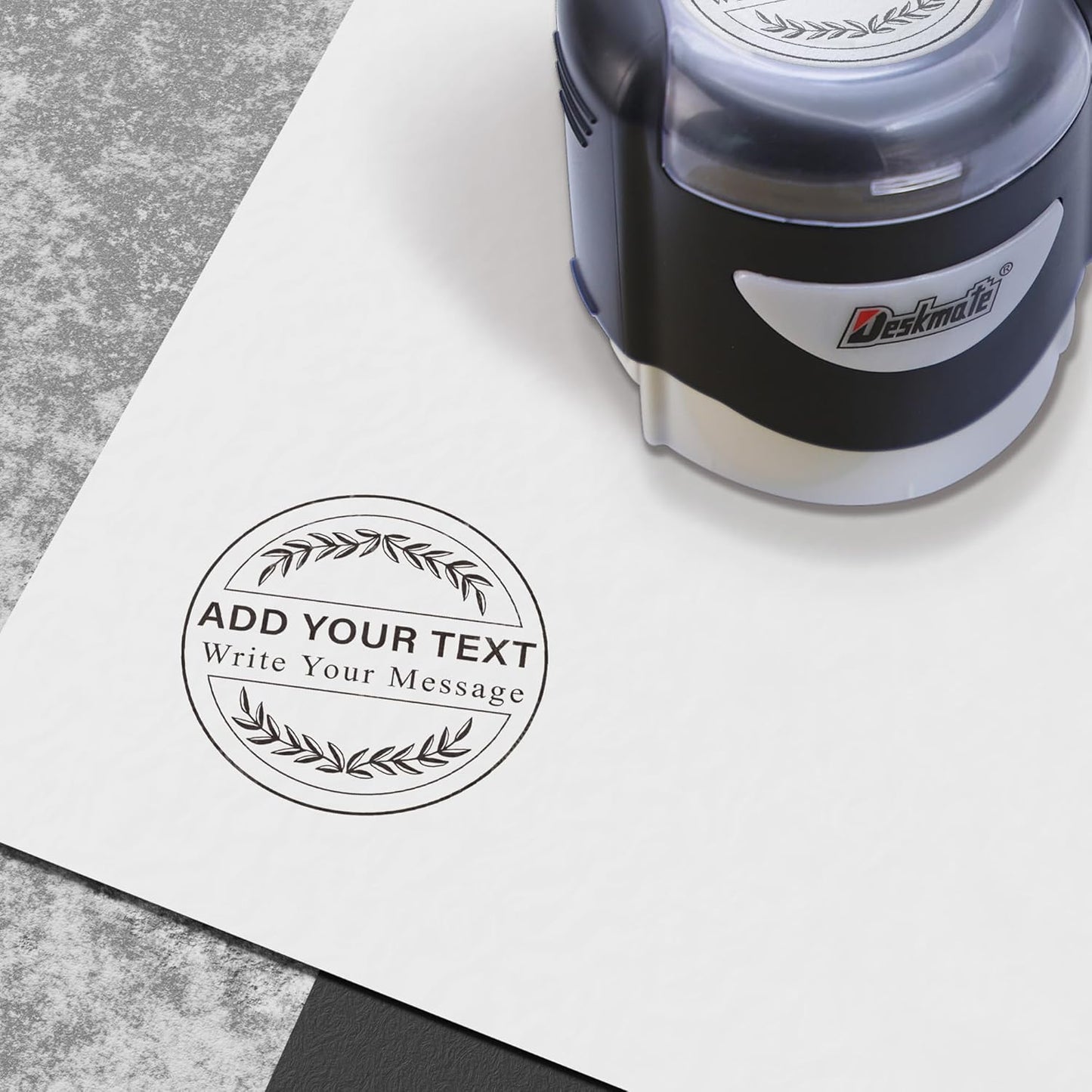 Custom Stamps Self-Inking, Personalized Business Logo Text Stamp, Customized Stamp for Book, Address, Teacher, Office | Ex libris | Round 1.65" - 5 Ink Color