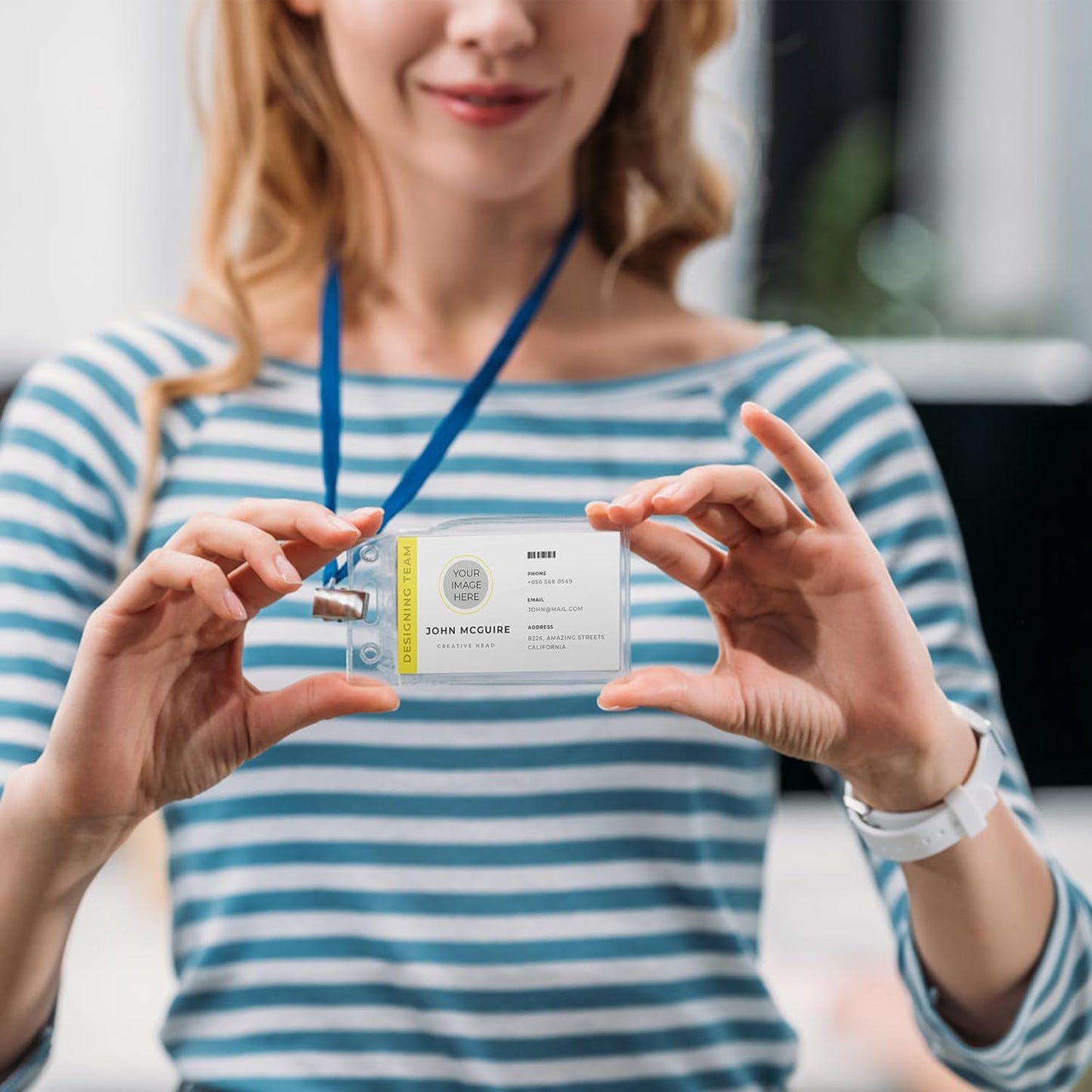 Customizable Name Badges Insert,2-1/4x3-1/2 Inch Vertical,White Printable Name Tag Insert Refills for Name Tag Holder,Laser/Inkjet Printable,400 Total Badges Insert(No Clip)