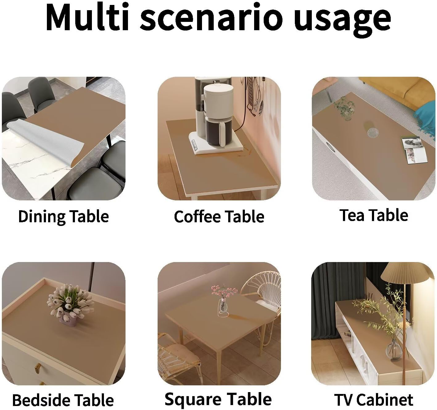 Leather Table Cover,1.8mm Thick,35.4x70.9 Inch Table Protector,Table Protector for Dining Room Table,Dining Table Cover,Table Cover Protector,Wood Table Protector(Khaki+Silvery,35.4x70.9)