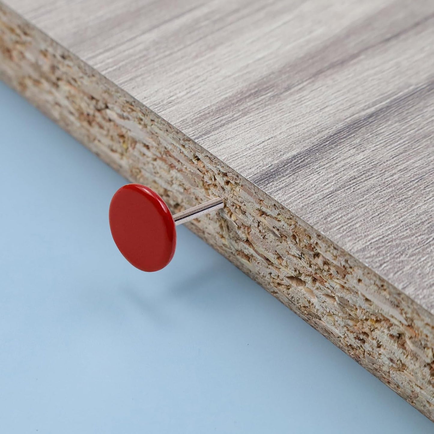 100Pcs Flat Head Upholstery Tacks Home Furniture Decor Tacks Upholstery Nails Flat Push Pins Flat Thumb Tacks Red (11mmx17mm)