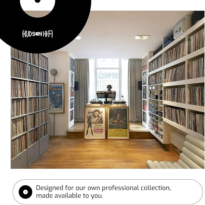 Hudson Hi-Fi Anti-Static Vinyl Record Inner Sleeves 50 Pack - Durable Clear Disc Sleeves- Protect Your LP Albums from Scratches, Dust & Dirt - Acid-Free Rice Paper Interior Disc Covers