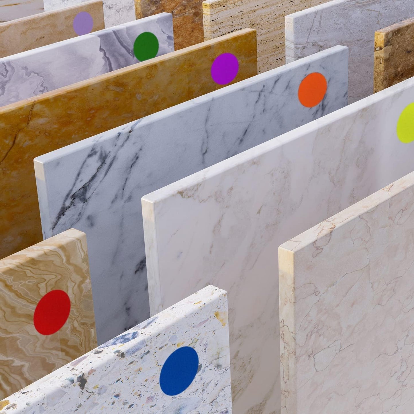 ChromaLabel 2 Inch Round Circle Stickers, Permanent Adhesive Dots for Color Coding, Blank Circle Labels for Office and School, Red Dot Stickers - 500 Labels per Roll, Red - Case of 10