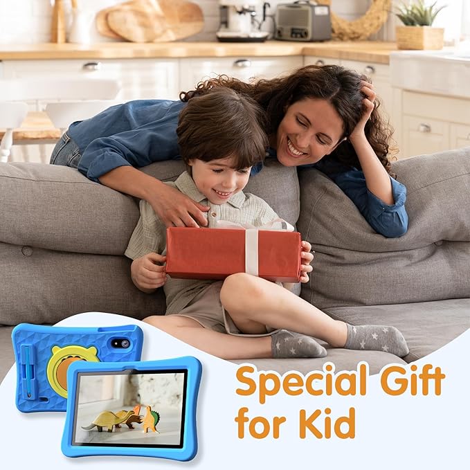 10.1 Inch Kids Tablet with Stylus & Case | Octa-Core 8GB RAM 64GB ROM | 7000mAh Android Tablet for Ages 3-12 | Parental Control, Pre-Installed Apps & GMS Certified