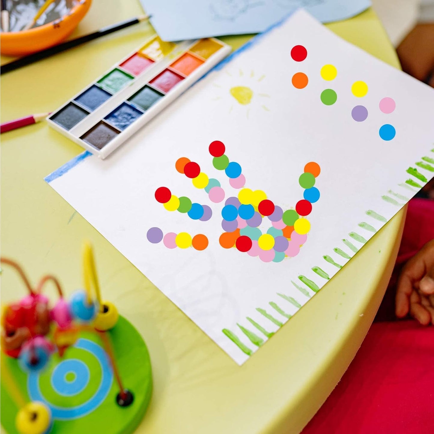 STARLIBOO Dot Stickers - 2000 PCS Pink Circle Stickers, 1inch Garage Sale & Yard Sale Price Tags, Writable