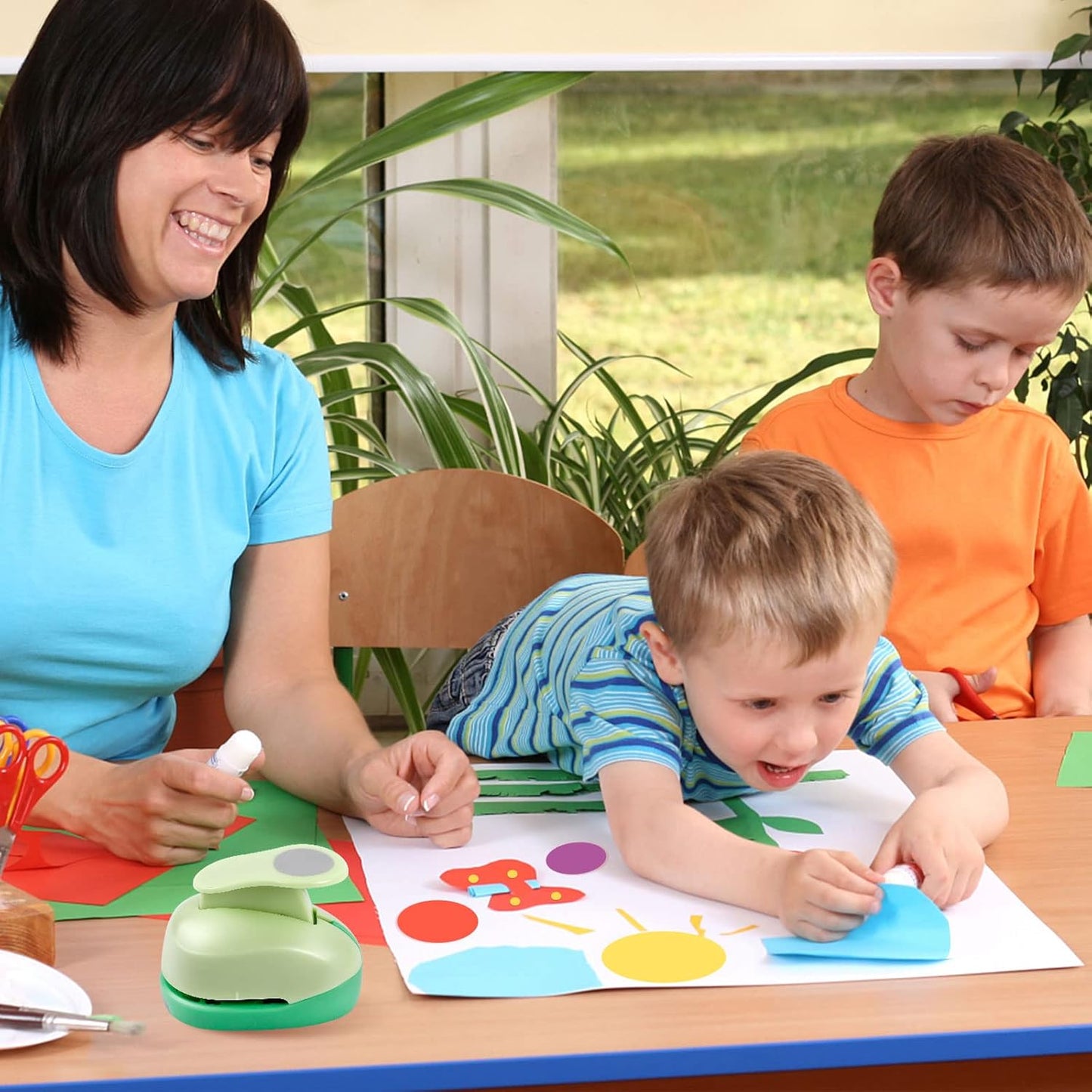 UCEC Circle Cutter, 3 Pcs Circle Punch, Craft Paper Hole Cutter for Crafting, 3/8 5/8 1 Inch Hole Punch for Paper Crafts