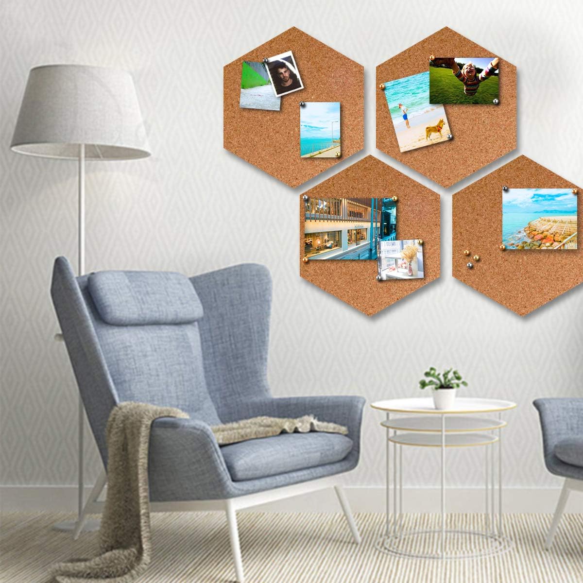 Yalis Push Pins Map Tacks 1/8-Inch Metallic Color Beads Head Marking Pins, 6 Colors, 360-count