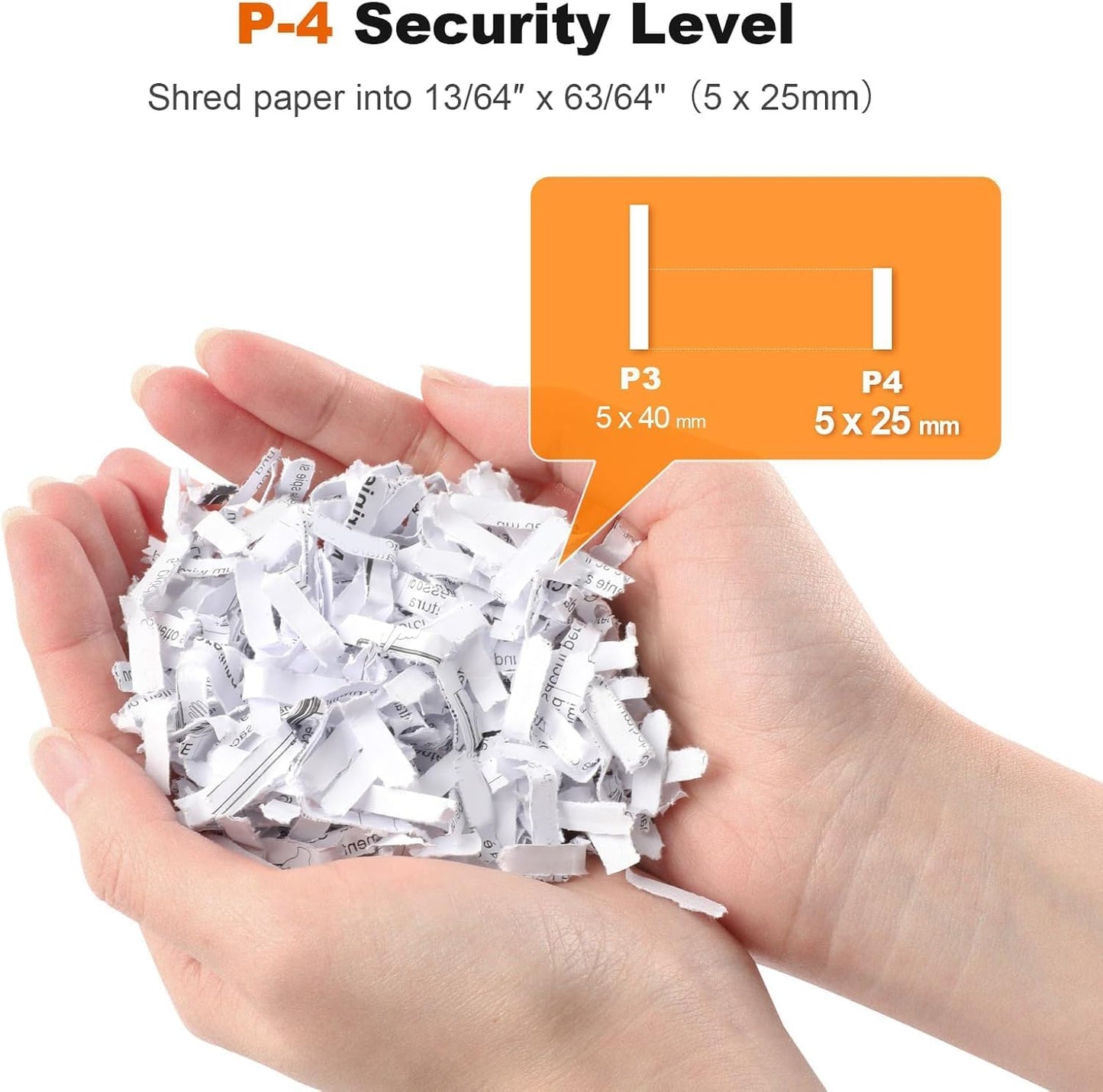 Bonsaii Paper Shredder for Home Office, 12-Sheet Heavy Duty Cross Cut Shredders for Home with 5.5 Gal Pullout Bin, Paper Shredding Machine for Document/CD/Credit Card,P-4 Security(C282-A New Version)