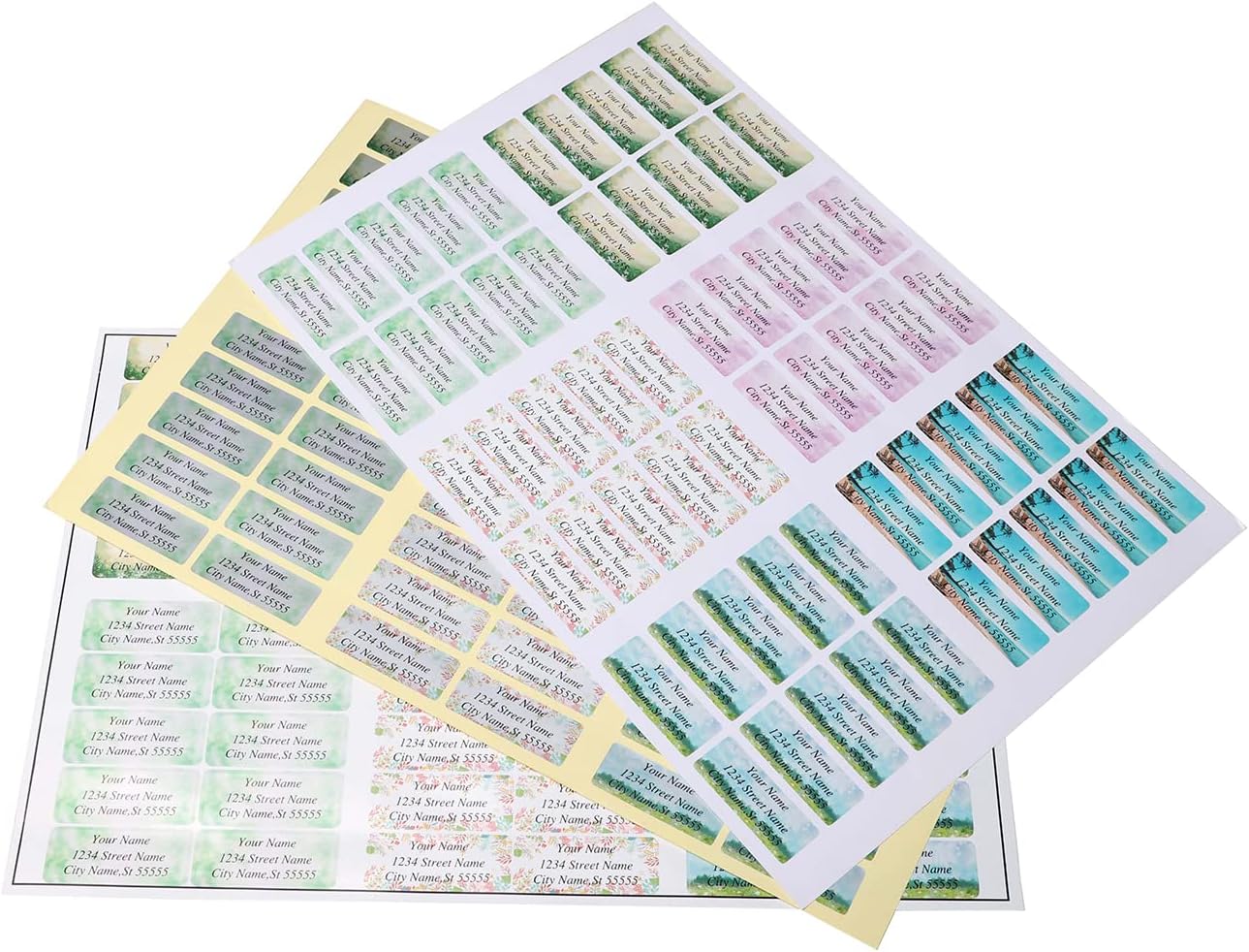 Custom Address Labels - Personalized Address Labels, Colorful Patterns, Can Be Used for Box, Paper, Plastic, Glass, Metal (Set of 100, Glossy Vinyl)