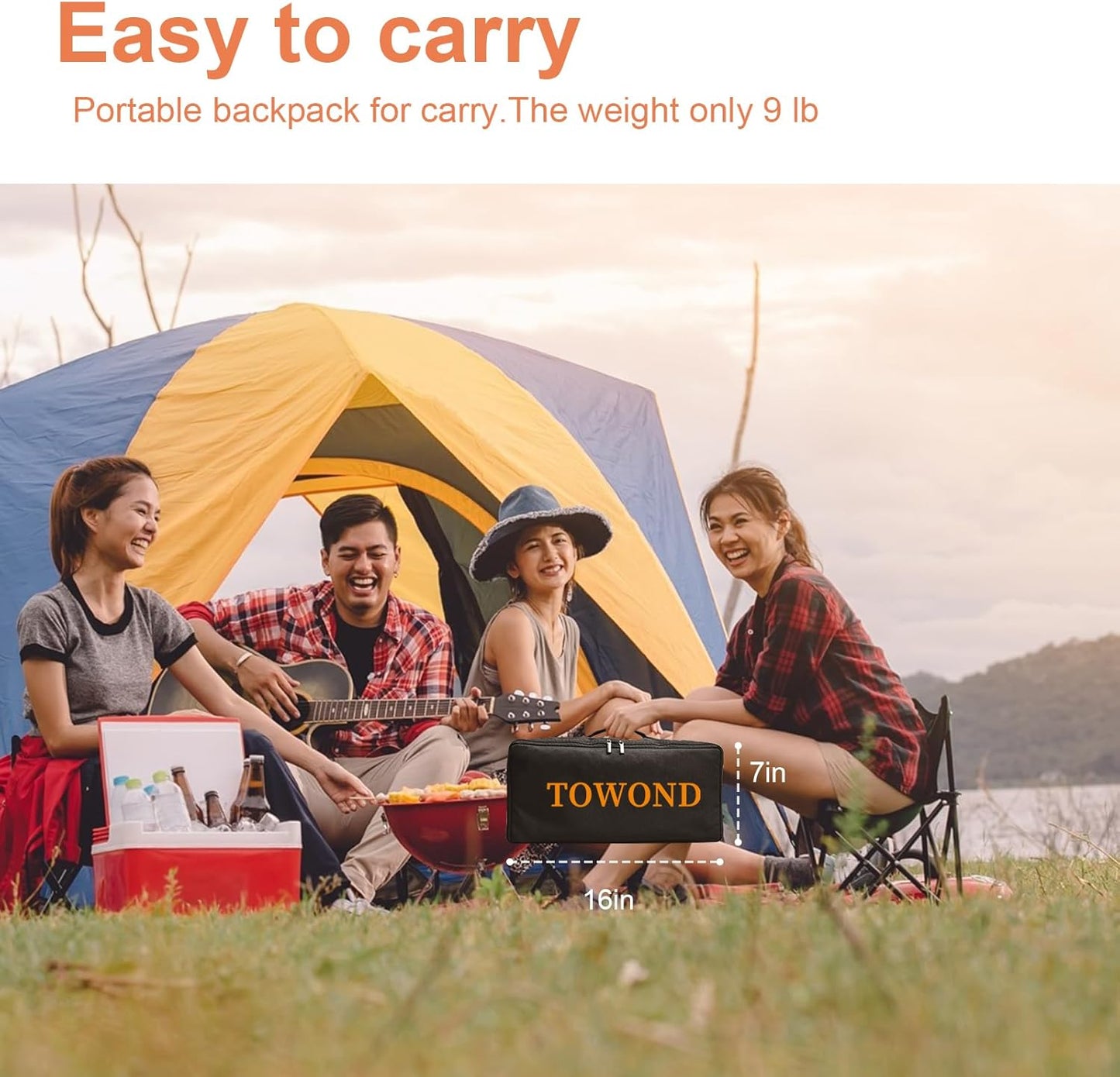 TOWOND Projector Screen and Stand, 120 inch Outdoor Projector Screen Indoor, Portable Movie Screen 16:9 4K Front Rear Projection Screen with Carry Bag Wrinkle-Free Design for Home Backyard Theater