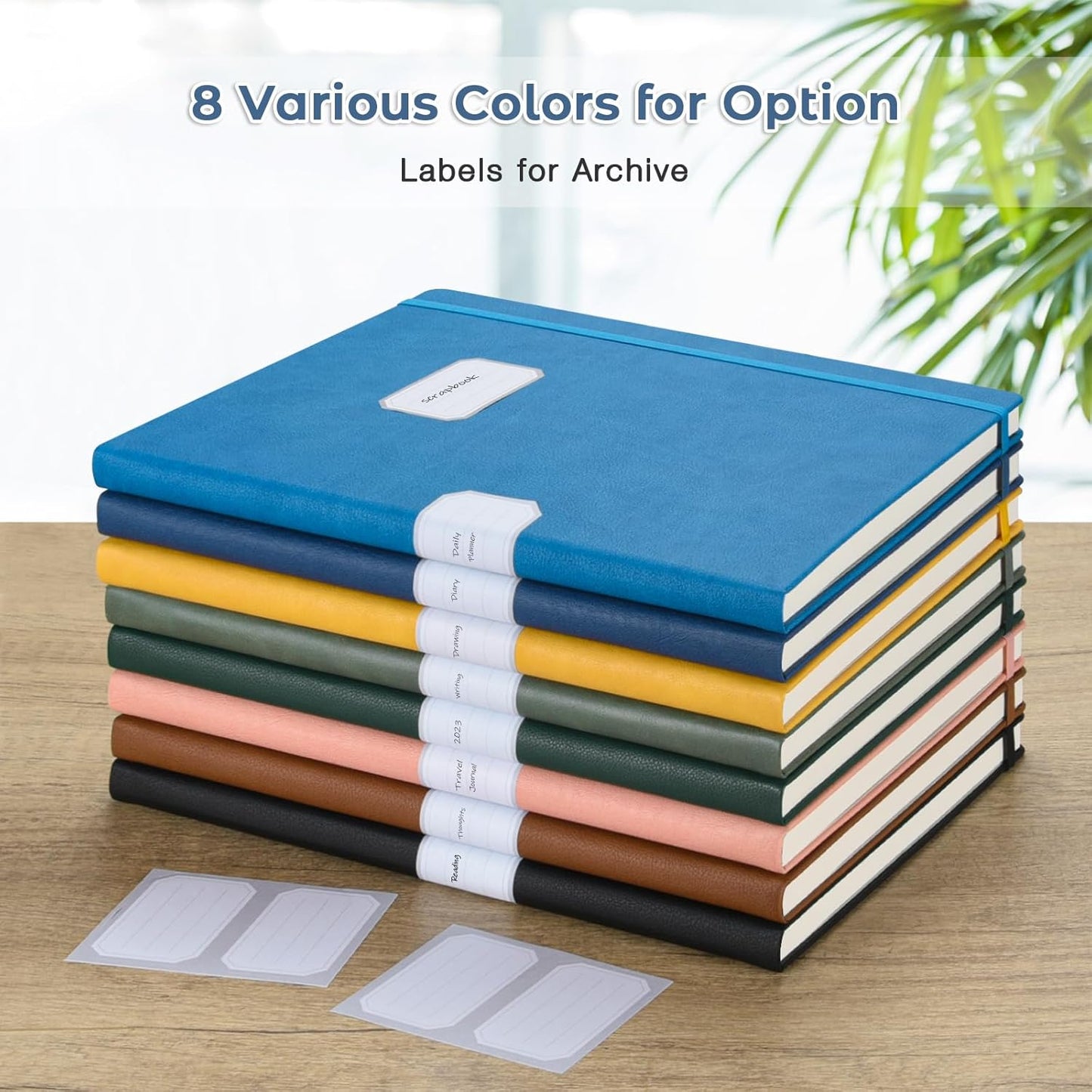 Graph Paper Notebook, Hardcover Notebook 8.5 x 11, Grid Notebook Journal for Women, Men, Large Leather Journals for Writing, Thick Paper, A4 Notebooks for Work, School Supplies, Engineering Blue