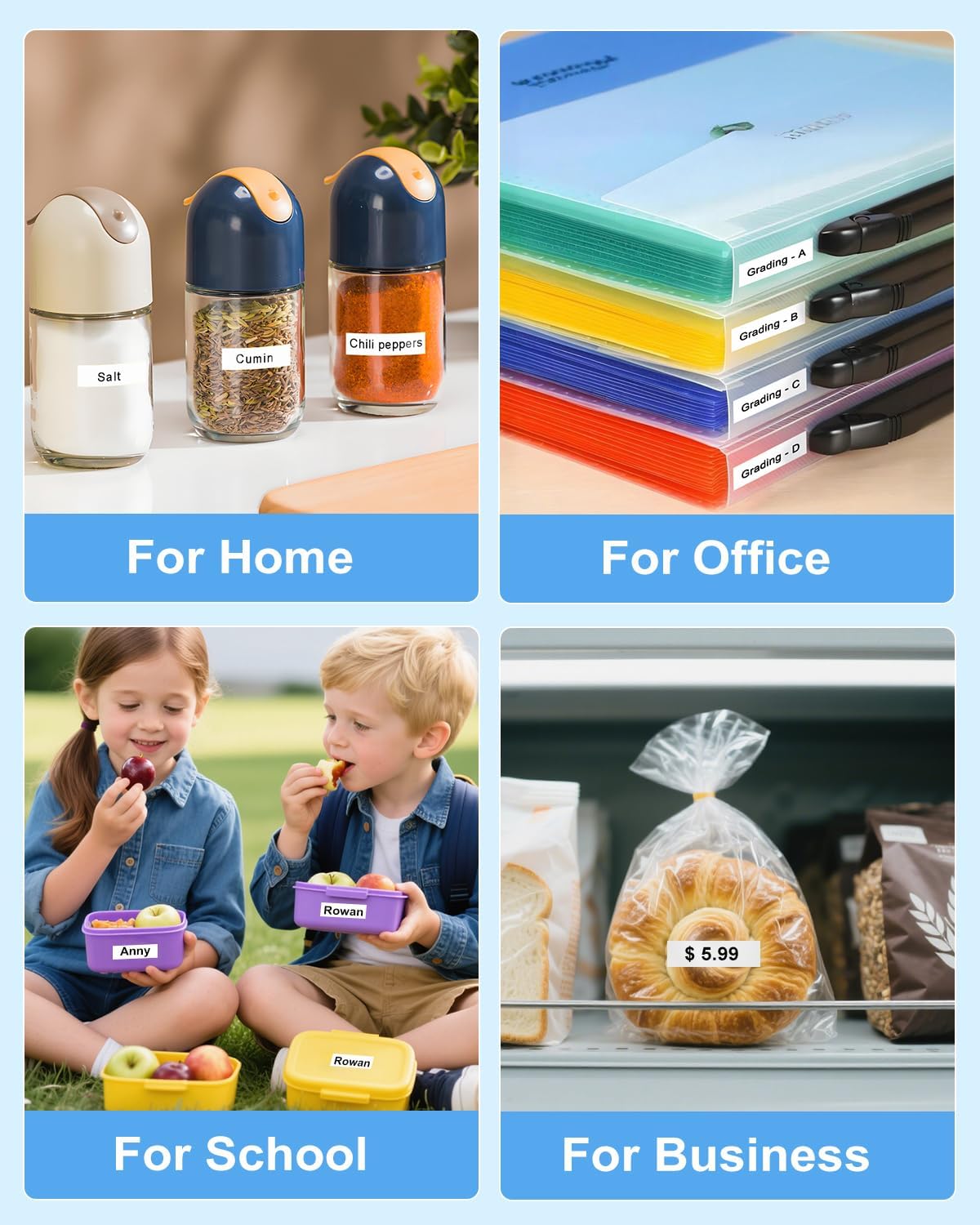 Rplacement for Brother Label Maker Tape Refill 12 mm 0.47 Laminated White TZe-231 Compatible with Brother P-Touch PT-H110 PT-D210 Label Maker Machine, Black on White, 1/2 Inch x 26.2 Feet, 14 Pack