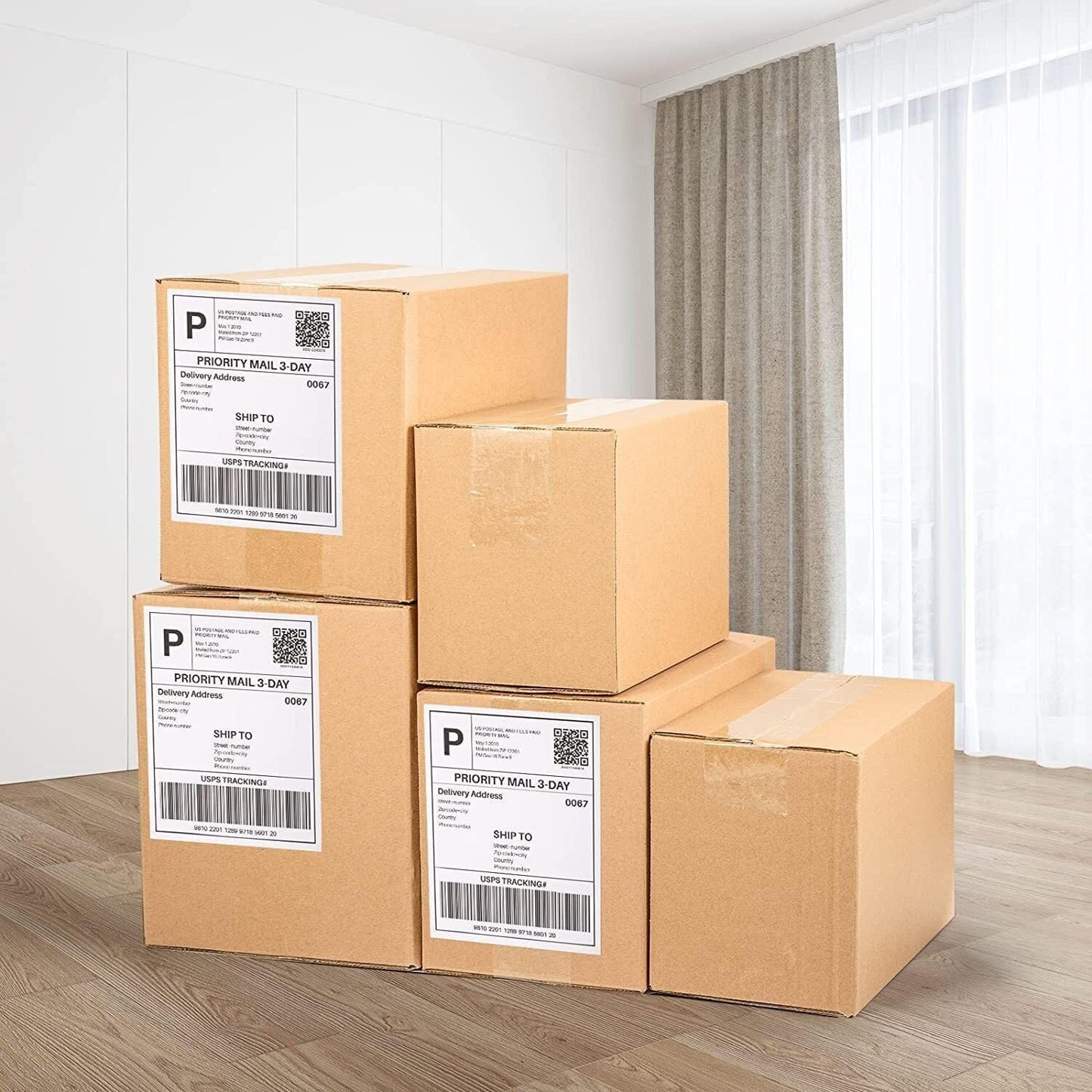 Printable White Sticker Labels, 1000 Sheets 8.5" x 11" Full Sheet Label Stickers Paper for Laser & Inkjet Printer - Matte, 1000 Labels