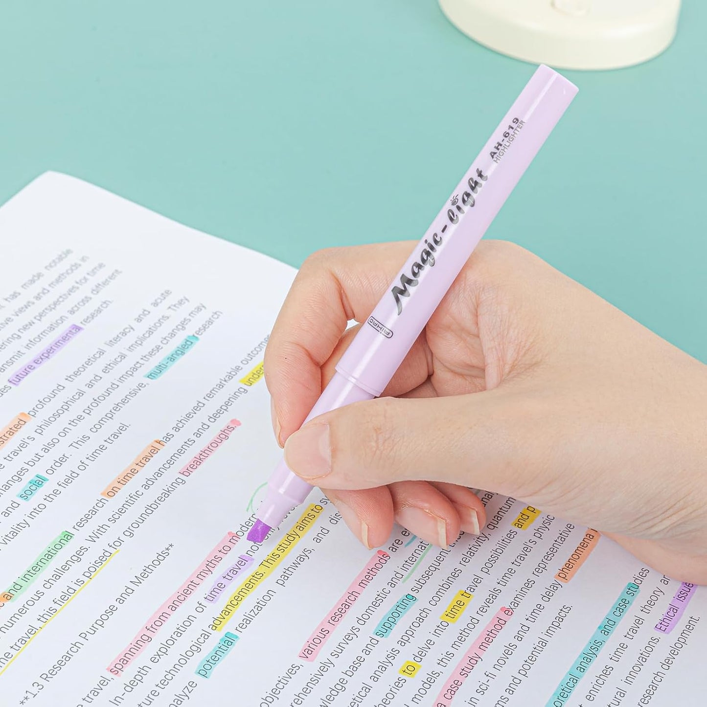 AIHAO Pastel Highlighters, Assorted Color, Chisel Tip Marker Pen, 12Pack, No Bleed, Aesthetic Cute Highlighter, Ideal for School Office Supplies.