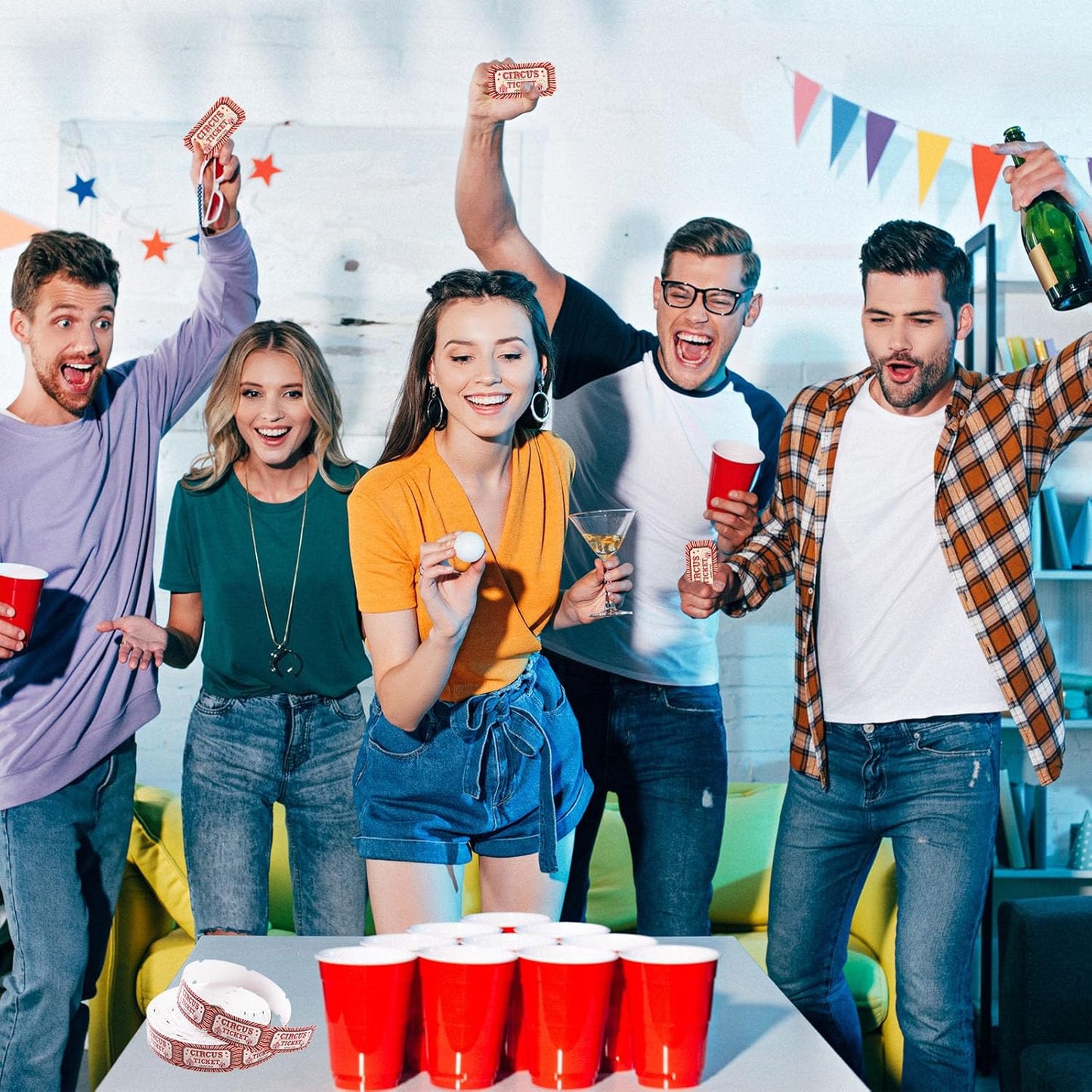 1000 Pcs Circus Raffle Tickets Roll Carnival Tickets Carnival Theme Party Decorations Party Ticket for Events Carnival Favors Supplies