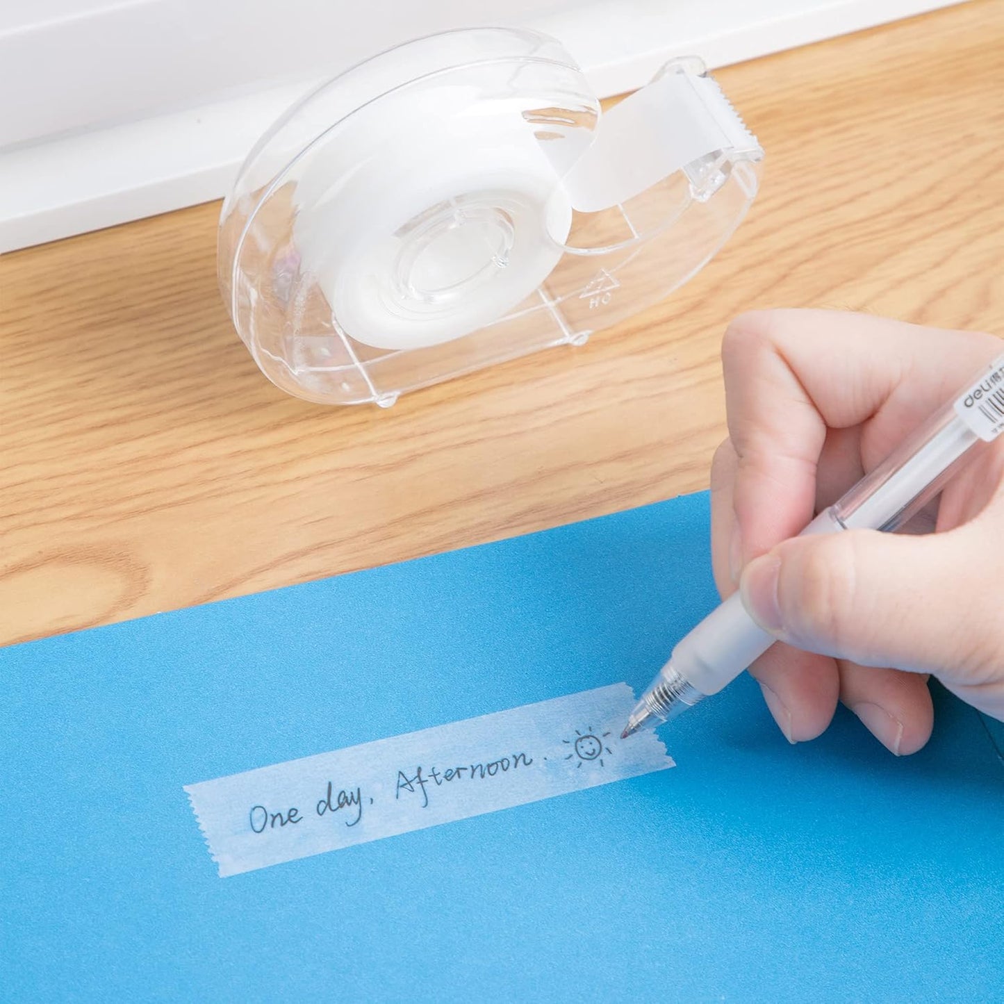 Amazon Basics Tape Dispenser with Refill Rolls - 3/4" x 650" (18 yds), 6 Pack, Matte Finish