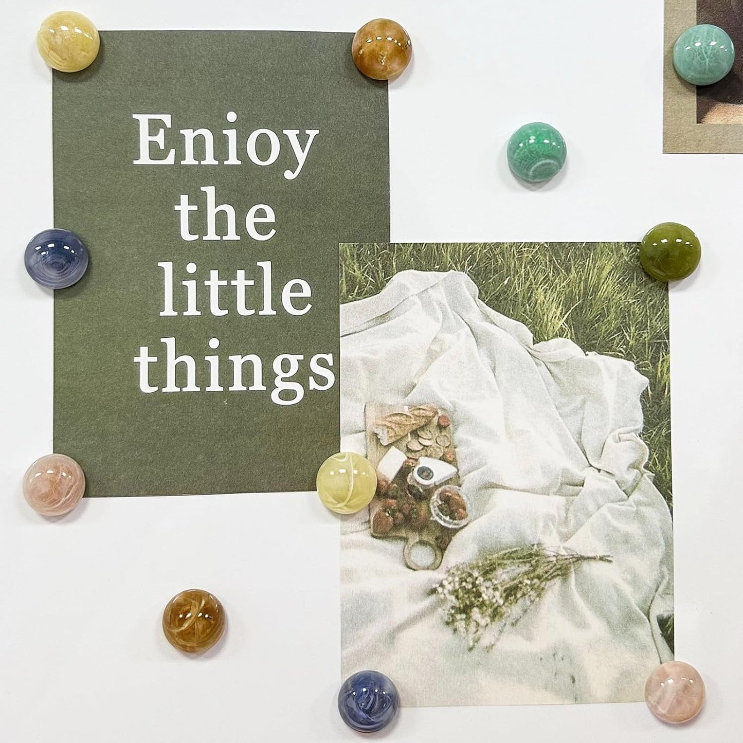 Qualsen Fridge Magnets, Colorful Decorative Cute Refrigerator Magnets for Whiteboard, Locker, Kitchen, Office, Classroom(24 Pcs)