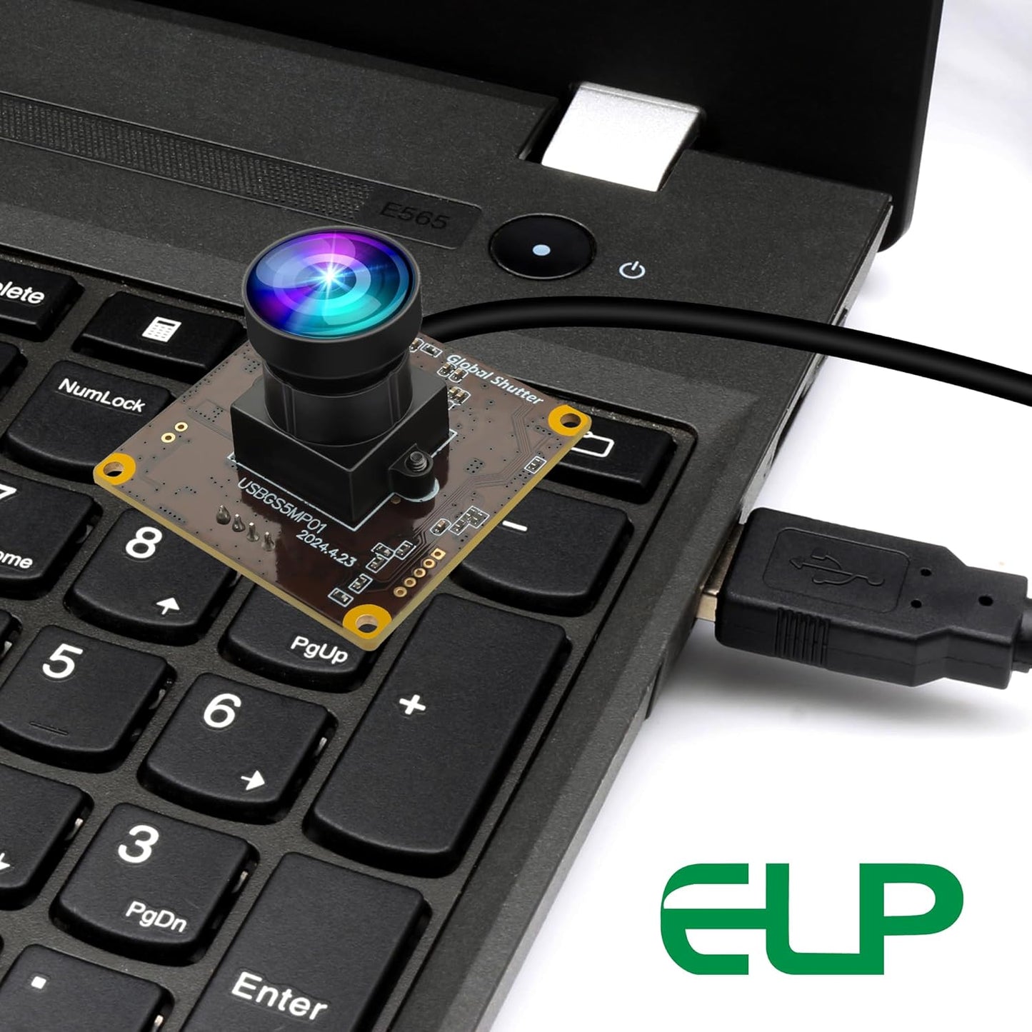 ELP 5MP Global Shutter 50fps USB Fisheye Camera for Computer, Laser Engraver, Live Streaming - 170 Fisheye Lens