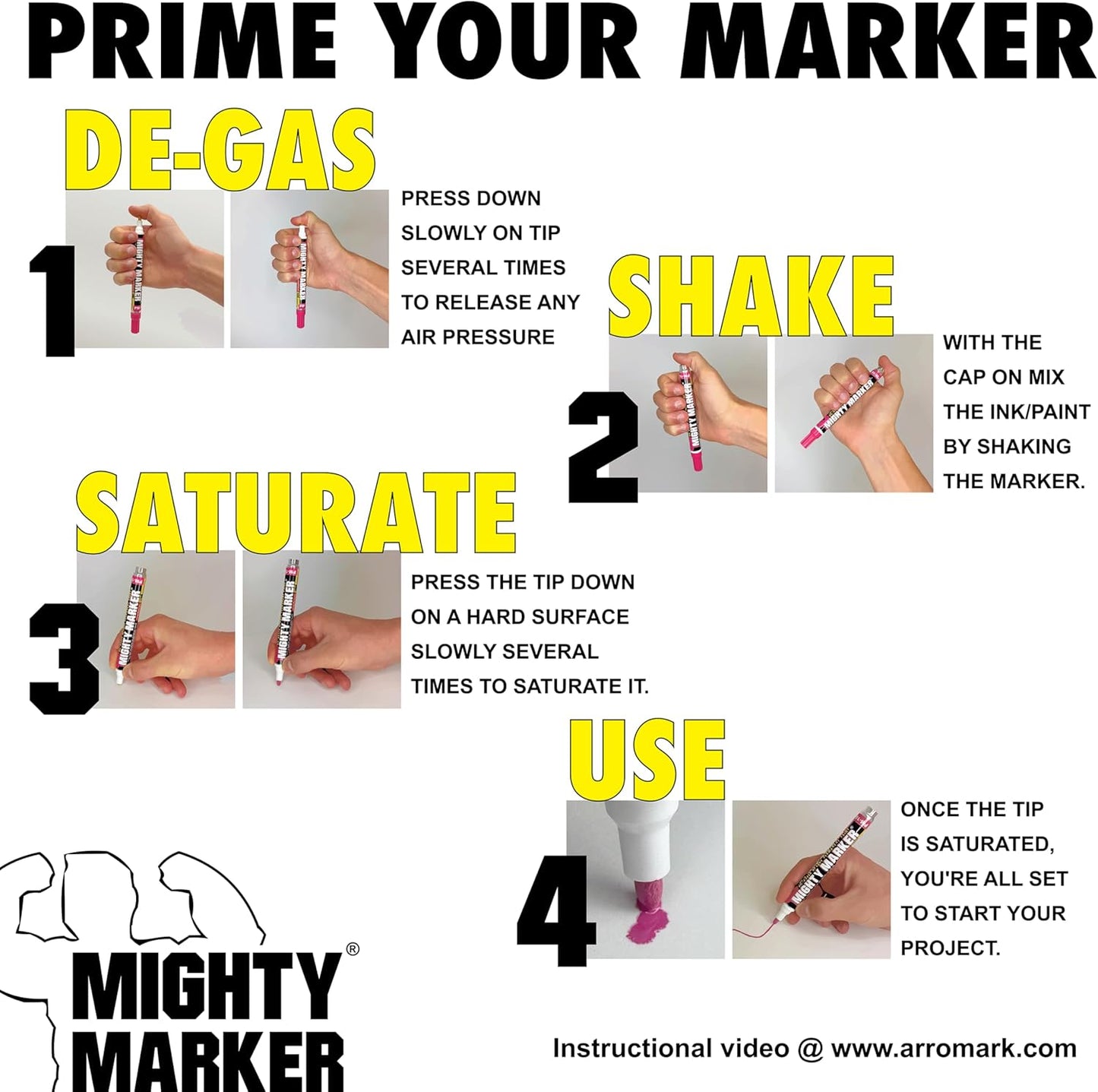 FM-46 Auto Body and Glass Super Jumbo Paint Marker, No-Ghost Formula, Water-Resistant, Valve Action, Removable, Water-Based, 30ml Capacity, Made in USA, Pink 3 Pack