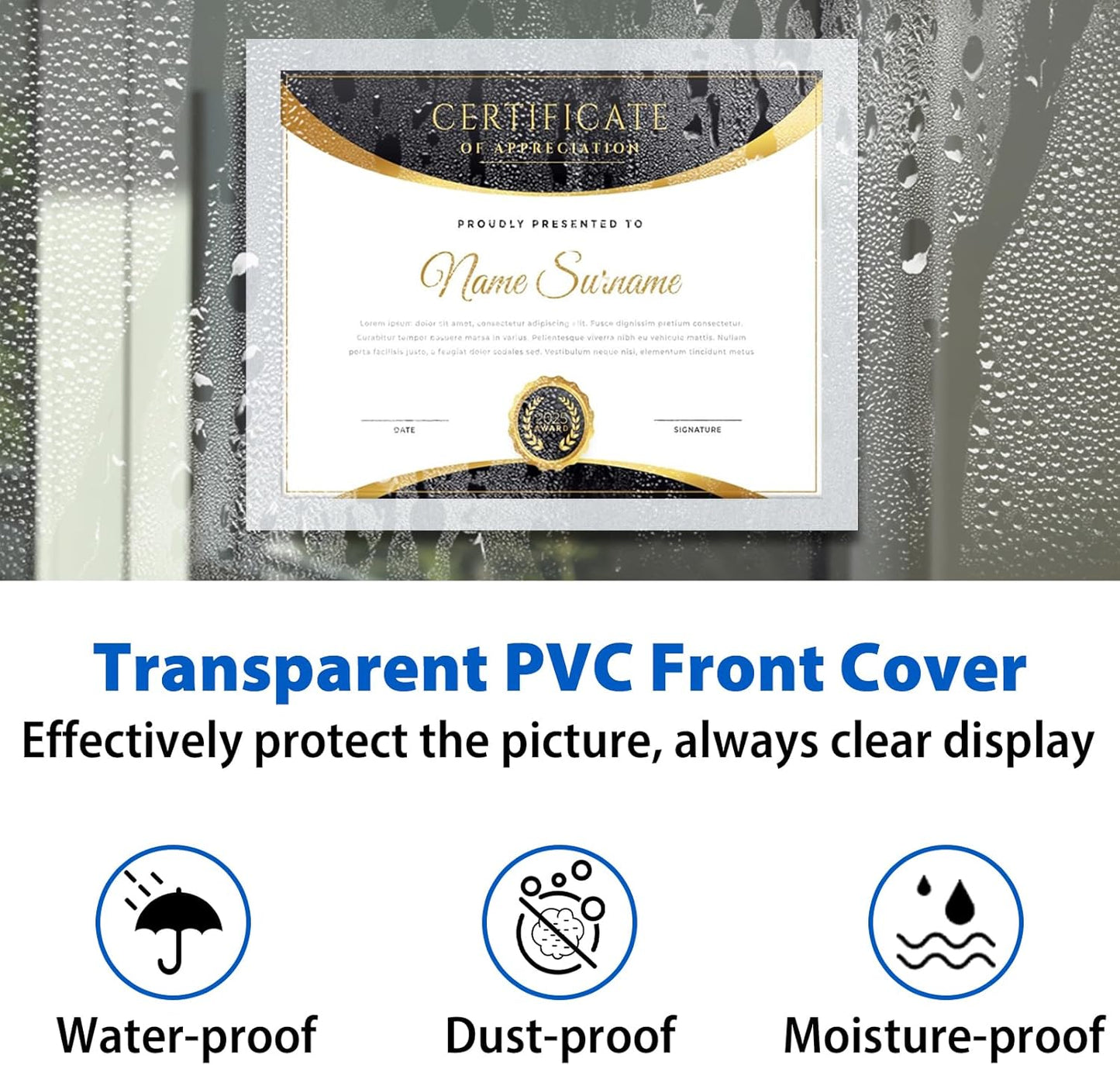 5Packs Magnetic Sign Holder 8.5 x 11, Self Adhesive Display Picture Frame with Magnetic Frame and Clear PVC for Office Store Home Door Window Refrige Magnetic Paper Holder, Silver