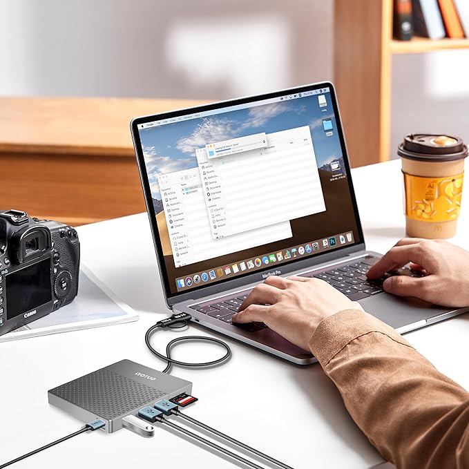 Docking Station External Hard Drive Storage, USB-C Hub + HDD 7-in-1, USB 3.0, SD/TF Card, HDD for Windows, Mac, Android, TV, Phone, Laptop, Desktop, PC (Silver, 1TB+Docking Station)