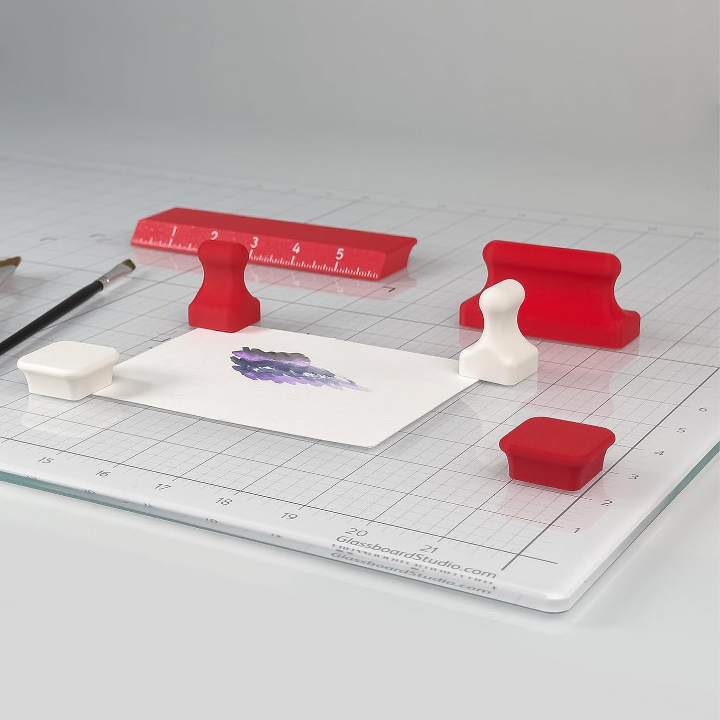 Glassboard Studio MiniPawn Magnet - Strong Neodymium Rare Earth Magnets for Fridge, Whiteboard, Locker & Magnetic Glassboards - Ideal for Crafting & Office Use - Strong Fridge Magnets (Cherry Red, 2)