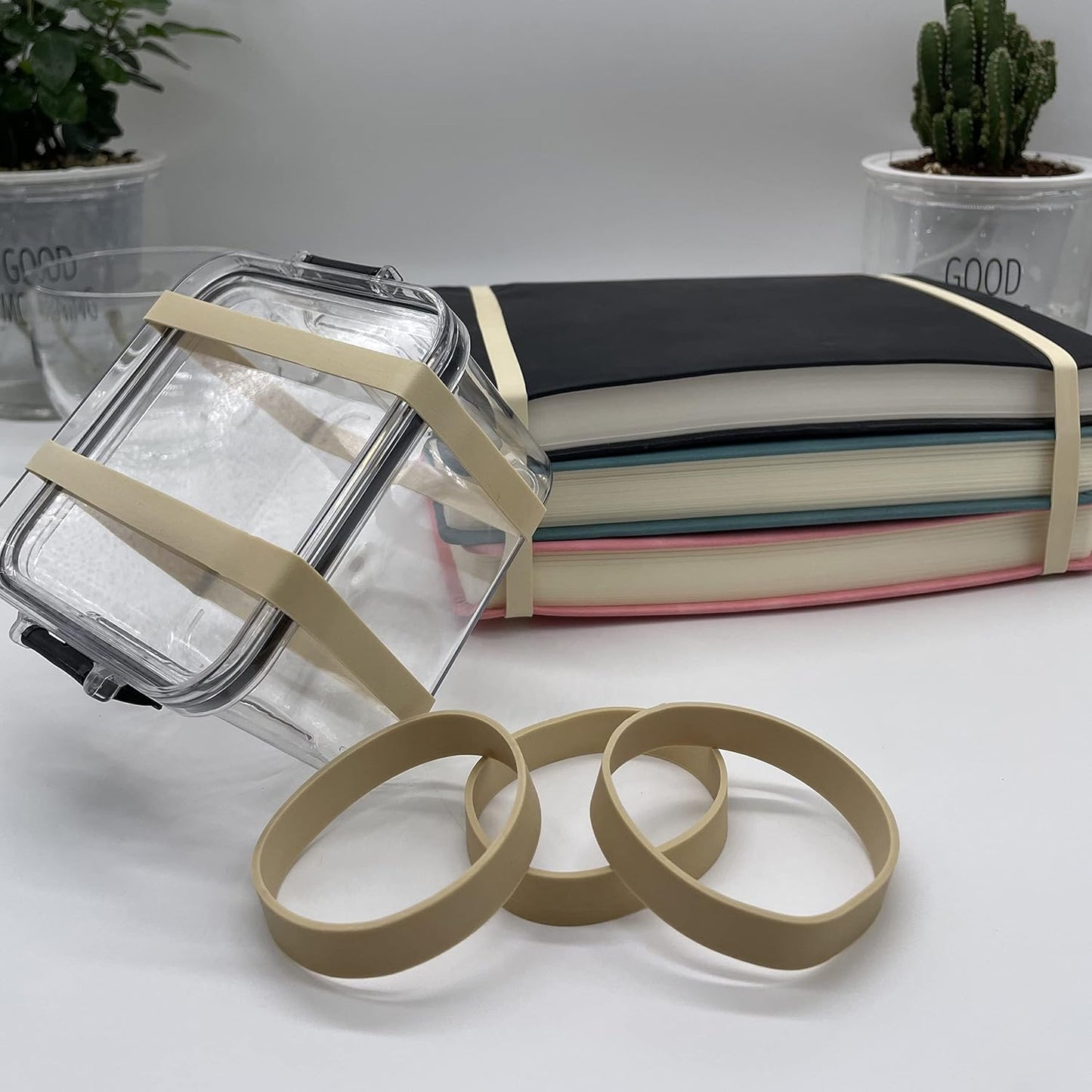 AMUU Rubber Bands Size #84 Tactical Elastics Bands 50 Pack Wide Thick Rubber Bands for Office Supplies File Small (3-1/2" x 1/2'')