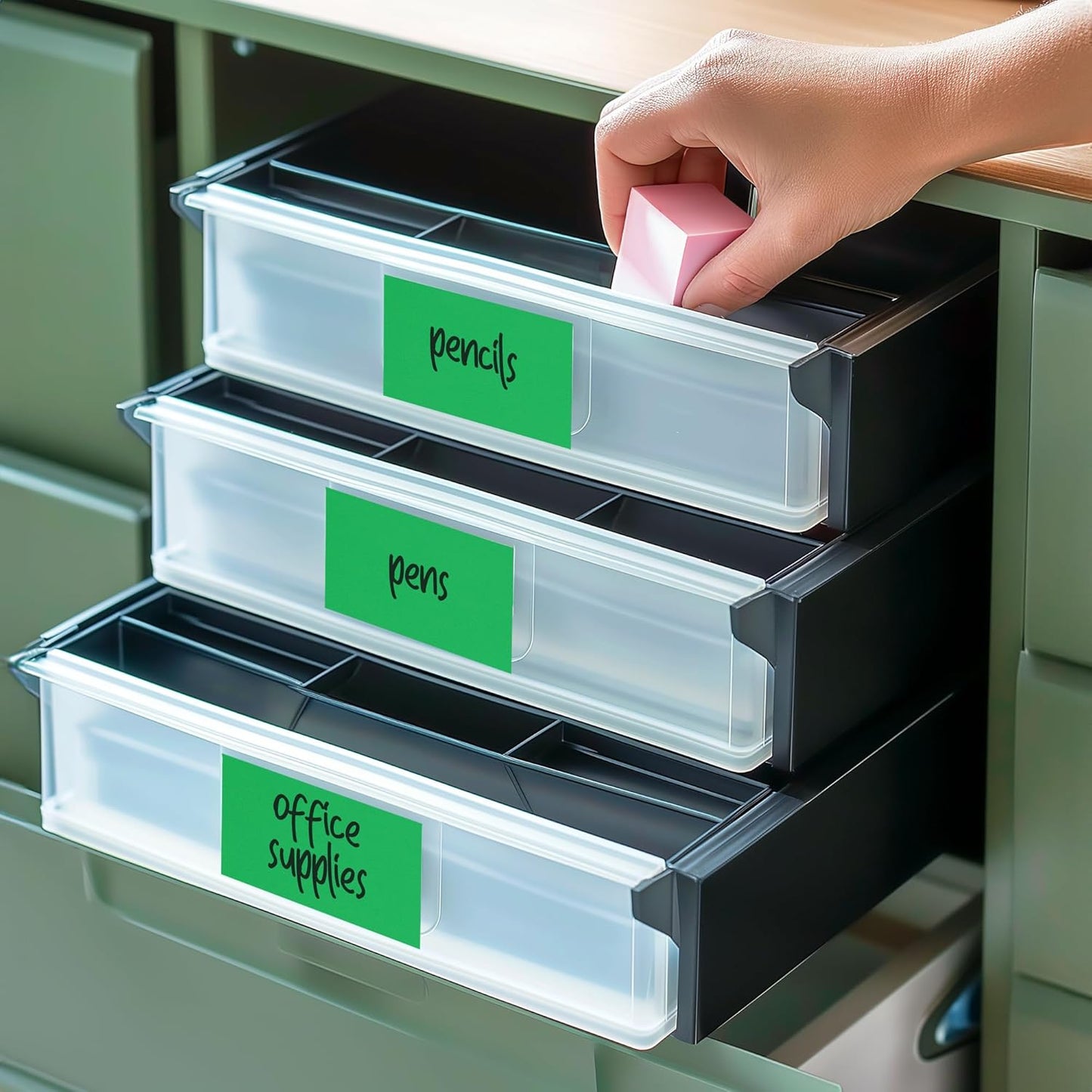 UTILE - Thermal Labels 3x5 Inch 600 Inventory Stickers Roll (Green), Compatible with Thermal Printers - Color Coding Label for Box - Sticker to Write On Packing Labels Color Coded - Tags for Labeling