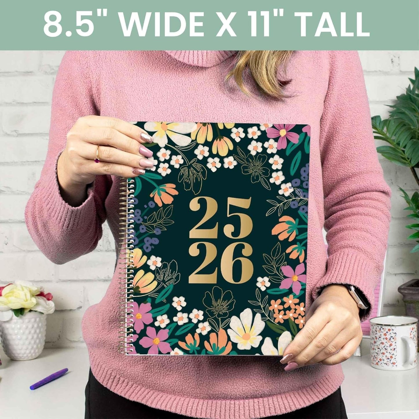 bloom daily planners 2025-2026 (8.5" x 11") Academic Year Day Planner (July 2025 - July 2026) - Weekly & Monthly Dated Agenda Organizer with Stickers & Tabs - Blooming Wildly