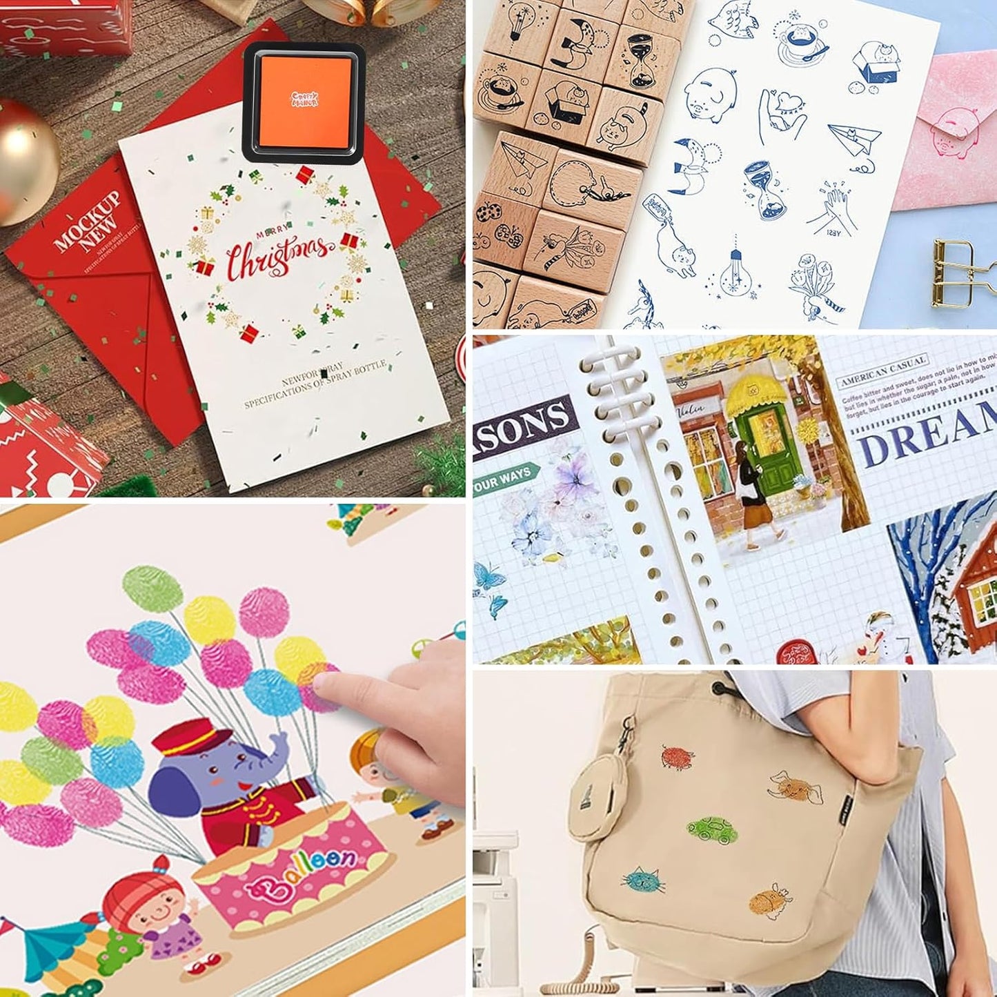 8 Colors Washable Stamp Pad for Kids Finger Paint, Latex Foam Fingerprint Inkpad, Water Base Ink Stamps Pads for Kid Classroom, Clothing, Letter (8 Colors)