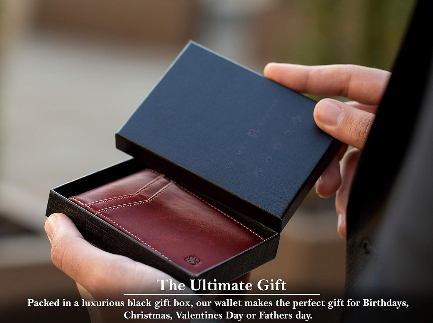 SERMAN BRANDS Money Clip Wallet - Mens Wallets slim Front Pocket RFID Blocking Card Holder Minimalist Mini Bifold