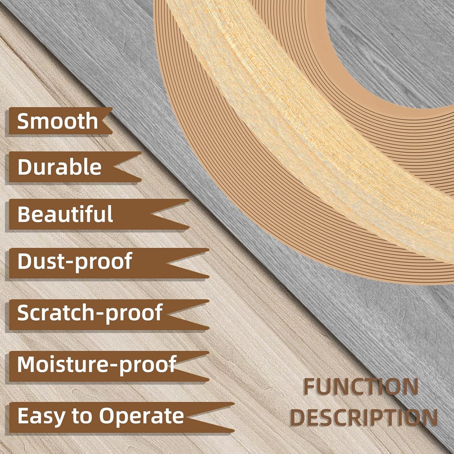 GSCIT Club Maple Edge Banding, 13/16 inch x 250ft roll of Veneer Plywood Edge Banding Preglued Flexible, Wood Tape Banding for Cabinet Repair