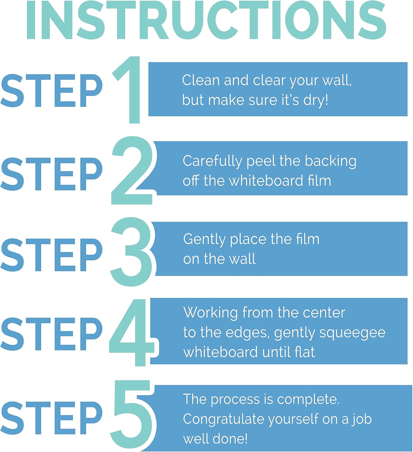 Dry Erase Whiteboard Wall Decal Sticker – 36 x 72 Inch Large Self-Adhesive, Removable, Residue Free Contact Paper for Kids, Home, and Office – Marker & Eraser Included