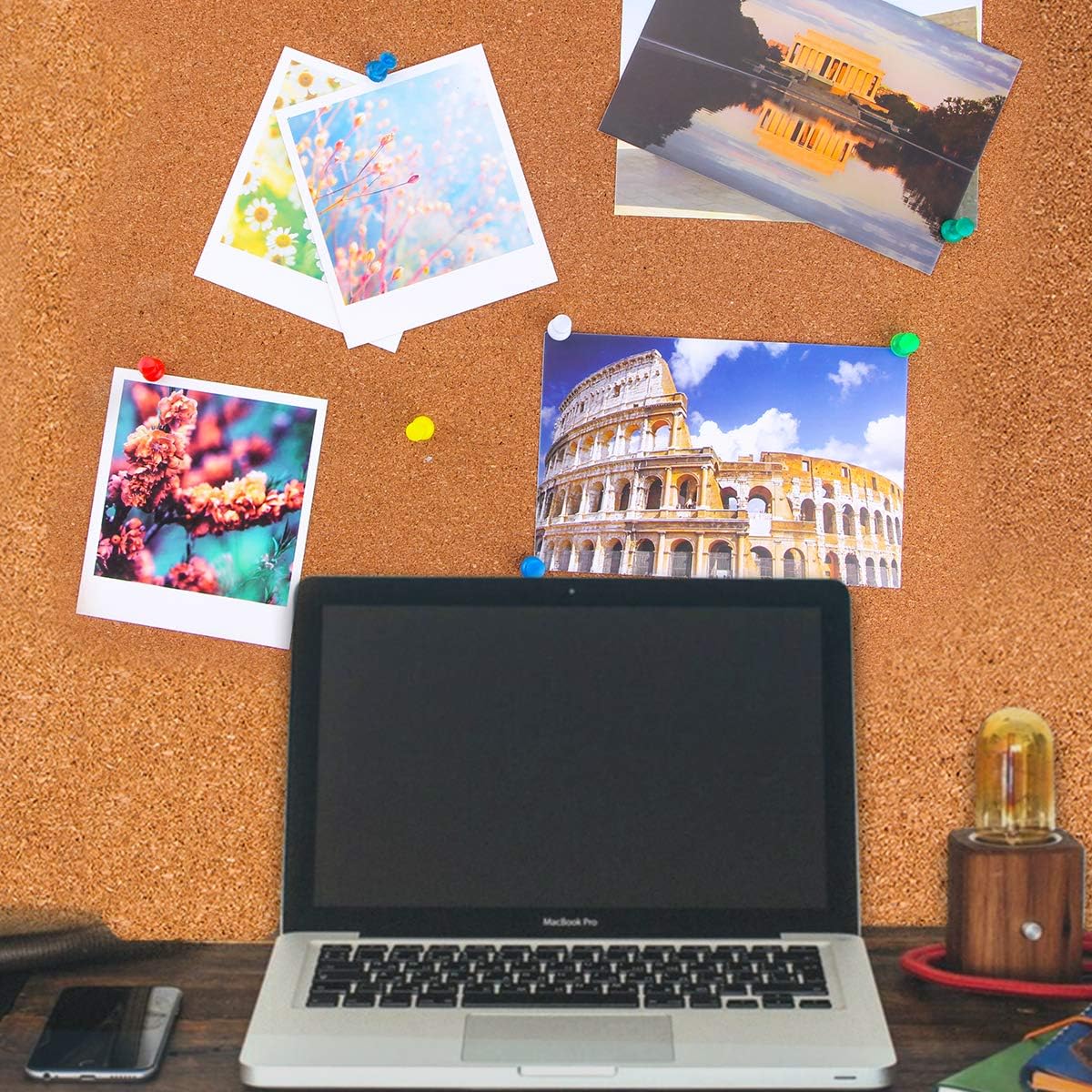 Yalis Push Pins Color Thumb Tacks 600-Count Standard Pins Steel Point and Colored Plastic Head, 12 Assorted Colors