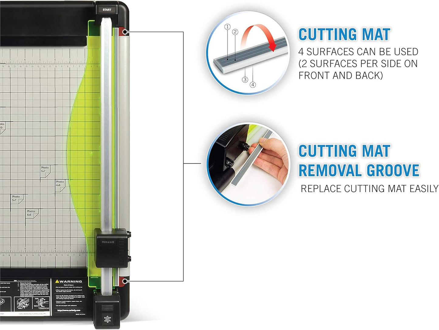 Carl Manufacturing 12220 HVY-Duty Paper Trimmer 15-Inch 36 Sht Cap. 14-Inch x15-1/4-Inch x3/4-Inch GY