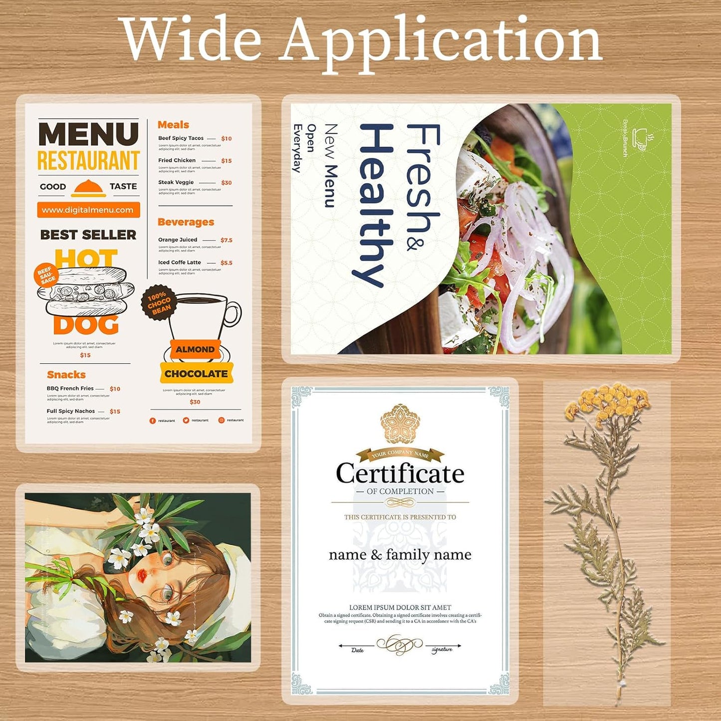 Thermal Laminating Pouches 3 mil, Clear 9 x 11.5 Inch Laminating Sheet Paper for Thermal Laminator, Holds US Letter Size Laminate Sheets (300 Pack)