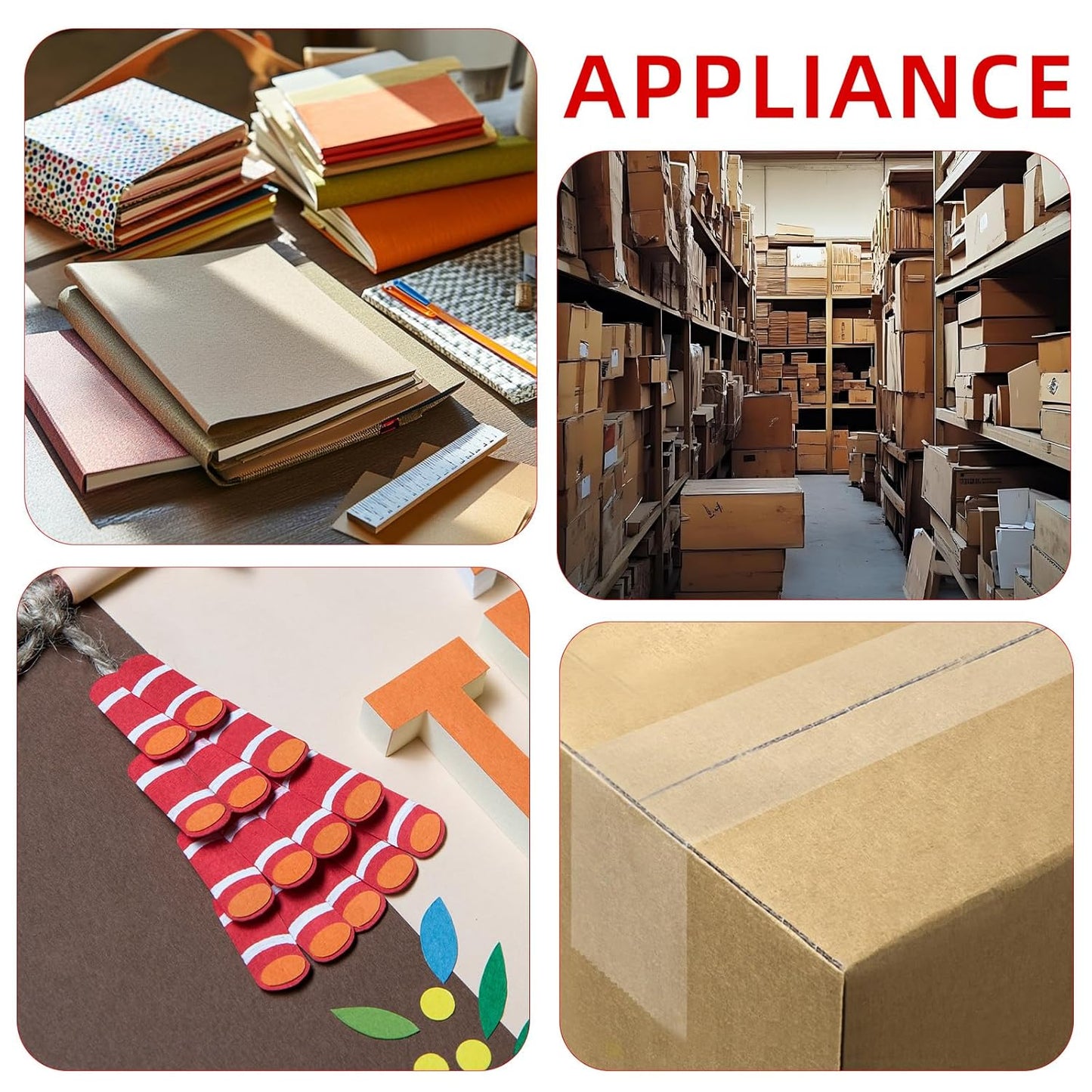 WELSTIK 3" Core, 6 Pack 2.4Mil 2 inch x 60 Yards Heavy Duty Clear Packing Tape with Dispenser, Industrial Shipping Box Transparent Packaging Tape for Moving, Office, Home