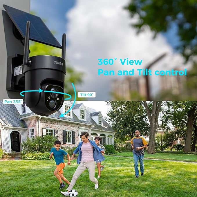 Vicohome 2QB 2K AI Solar Security Camera Wireless Outdoor, Battery Powered Cam, Two Way Audio, Motion Detection, Color Night Vision, Easy to Setup, Audible Flashlight Siren, 180 Days Exchange Policy