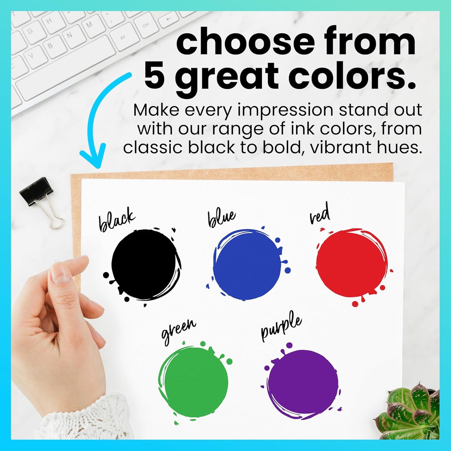 ExcelMark Premium Self-Inking Stamp Refill Ink - 1 oz. (Blue)