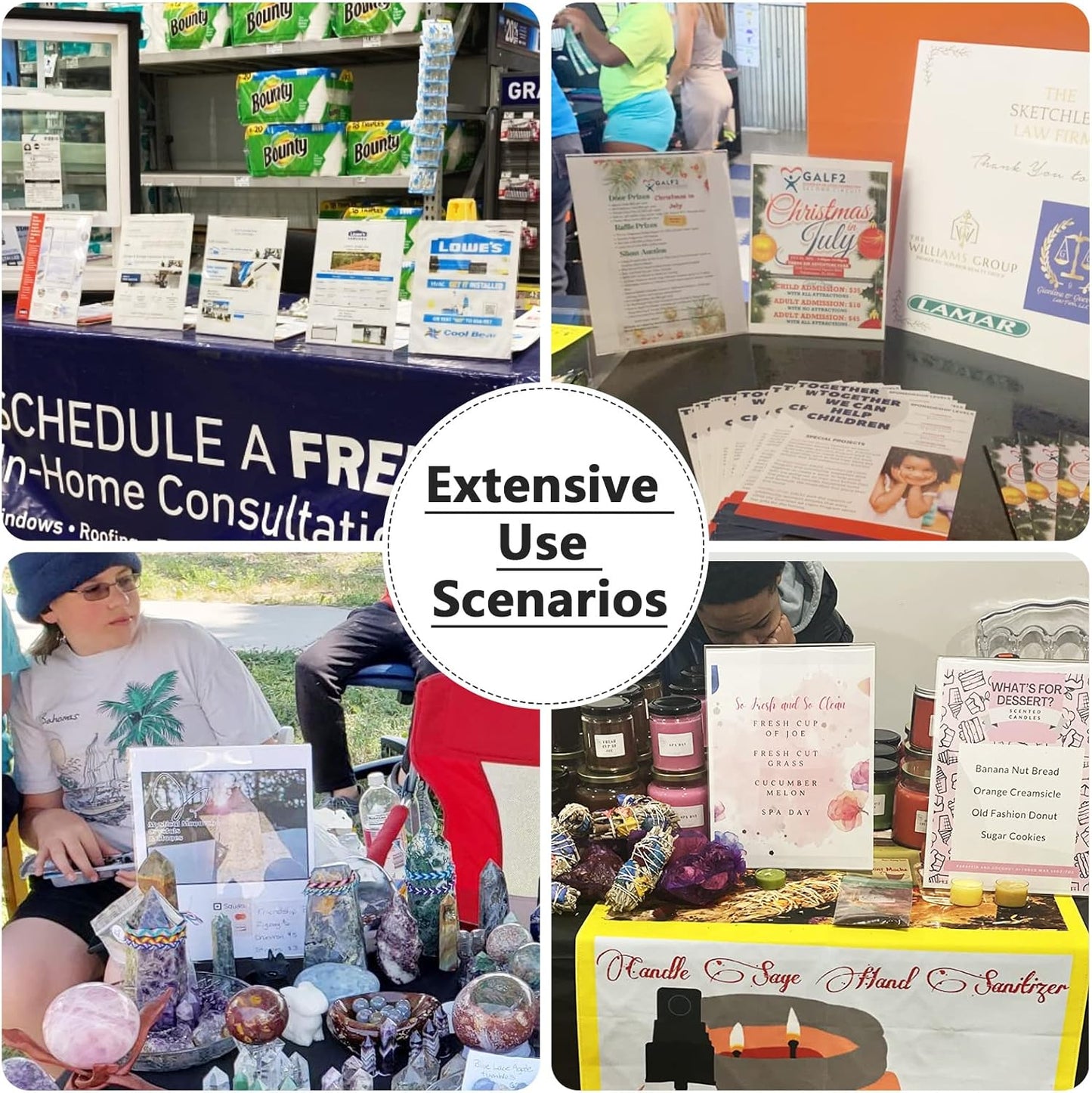 MaxGear Acrylic Sign Holder 8.5 x 11 Inches, Clear Sign Holders Plastic Display Stand Slant Back Countertop Display Picture Frames for Menus, Flyer, Use In Office, Store, 20 Pack